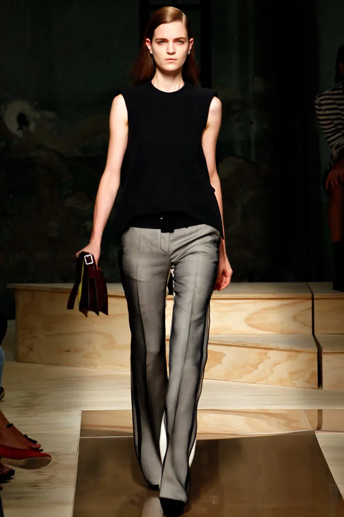 Plissé Silk Panel Sleeveless Top SS2012