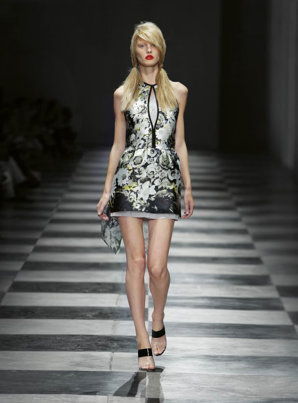 Floral Print Silk Mini Skirt SS2010