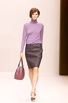 Ostrich Leather Knee-High Boots in Brown SS2000