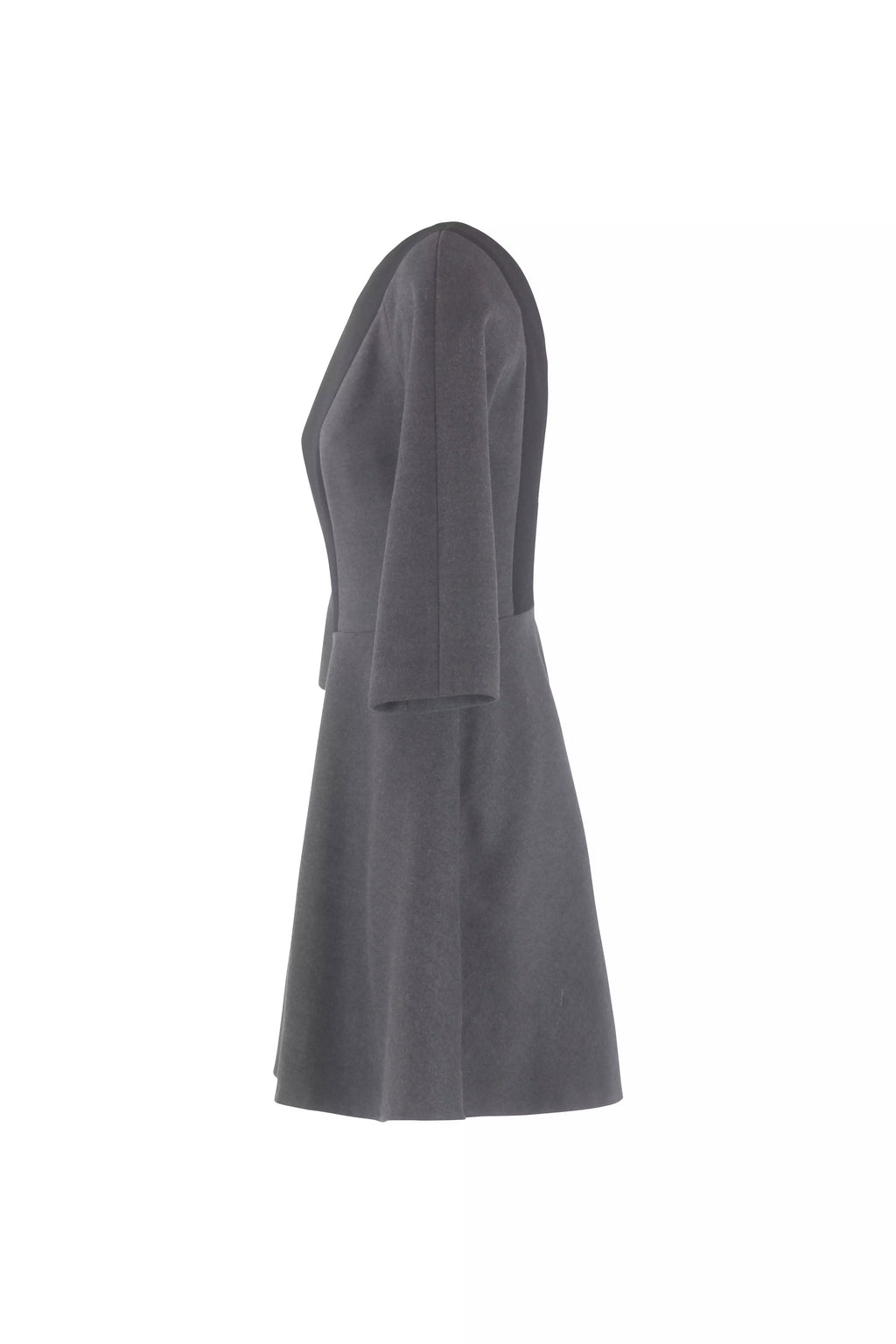 Wool Colour-Block Fit & Flare Dress