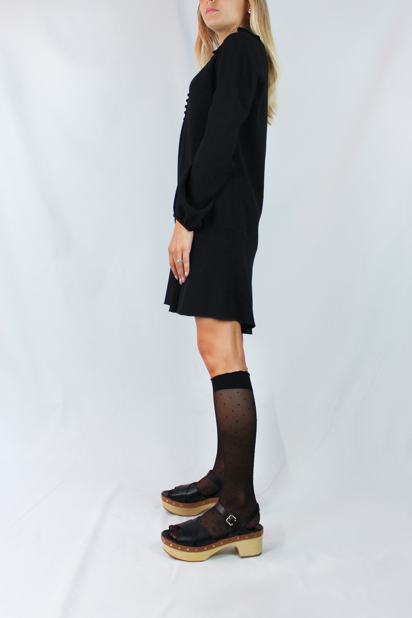Silk collar dress