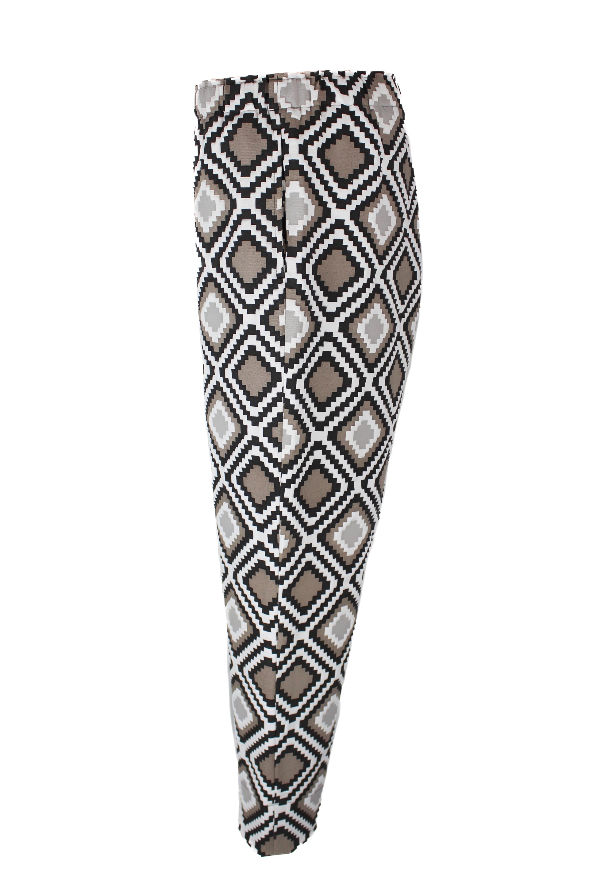 Patterned Carrot Trousers with Geometric Print