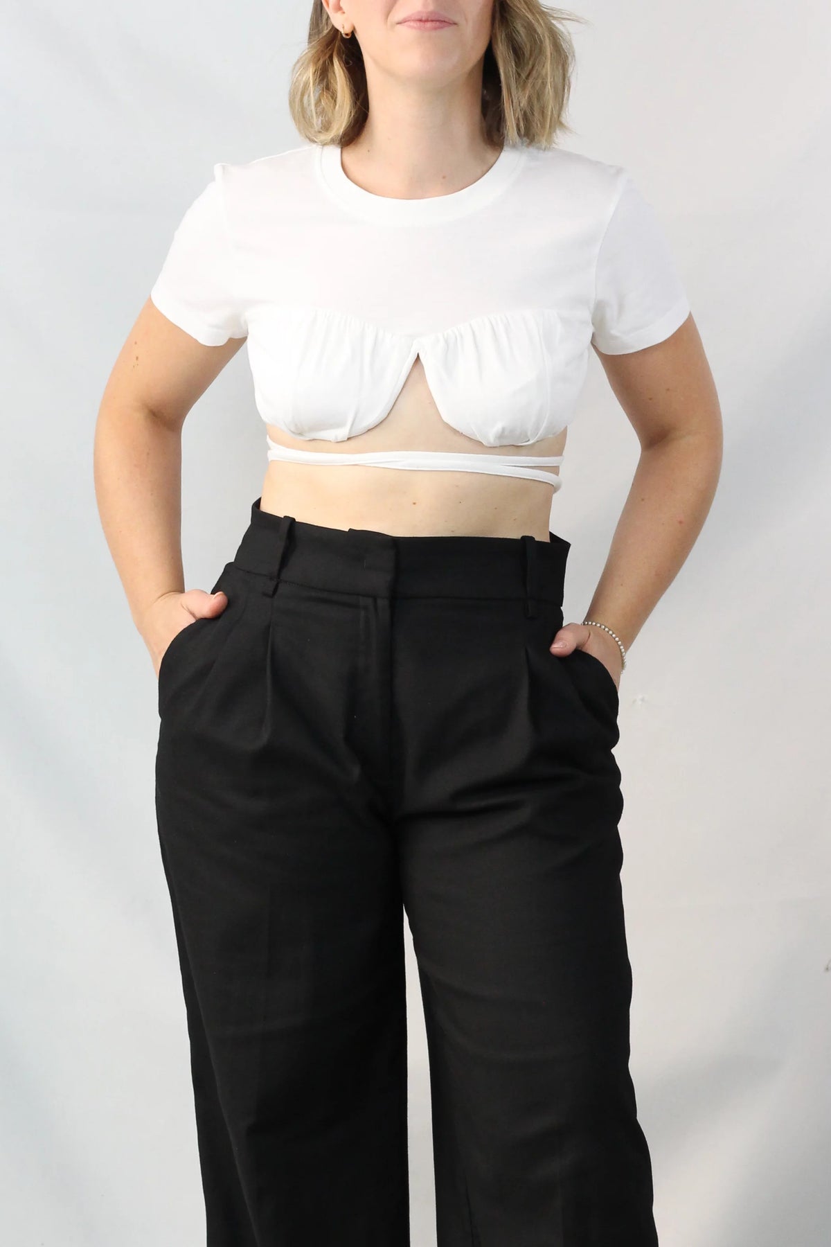 Le T-shirt Baci cropped top