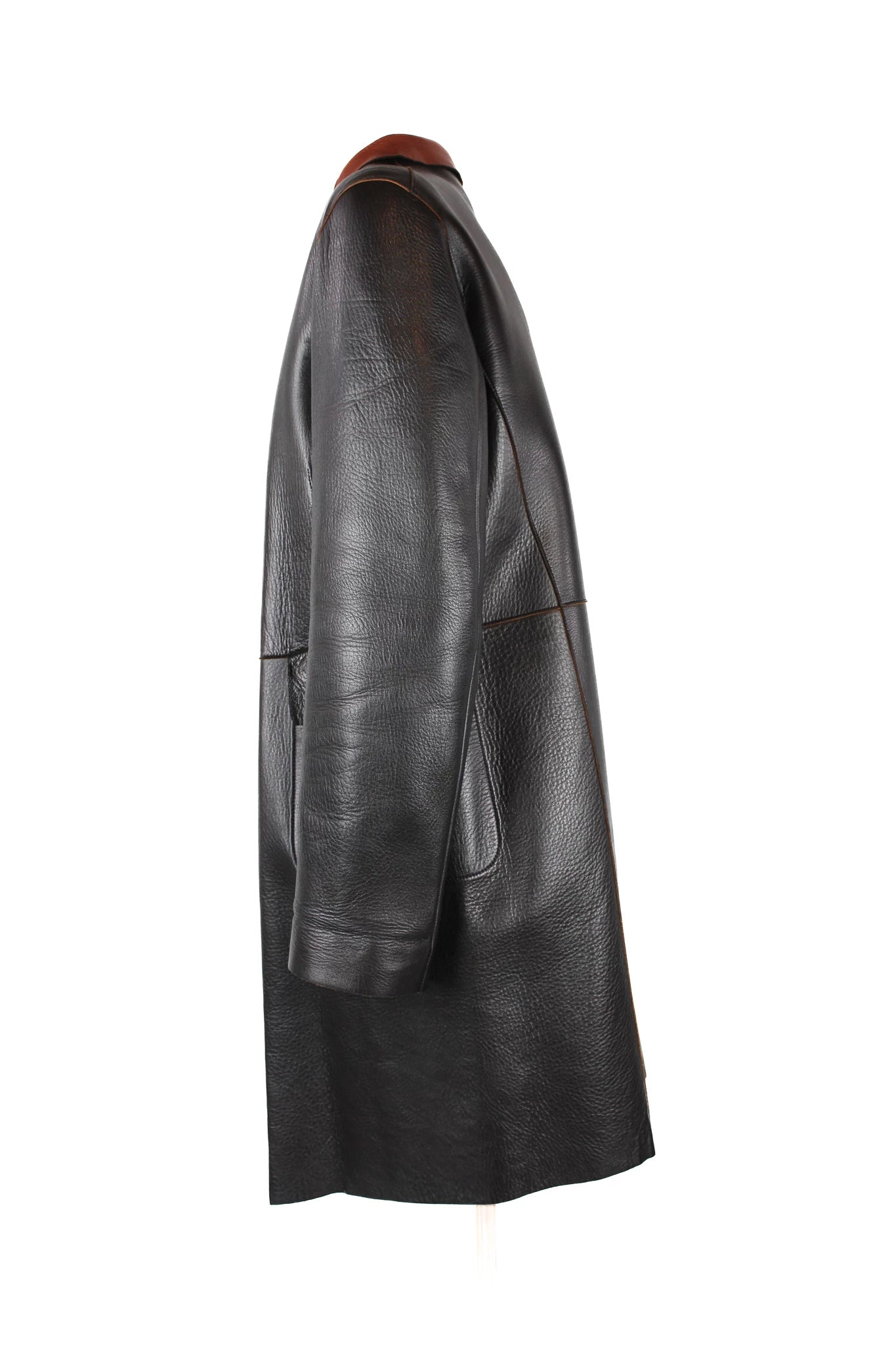 Black and Brown Reversible Leather Jacket