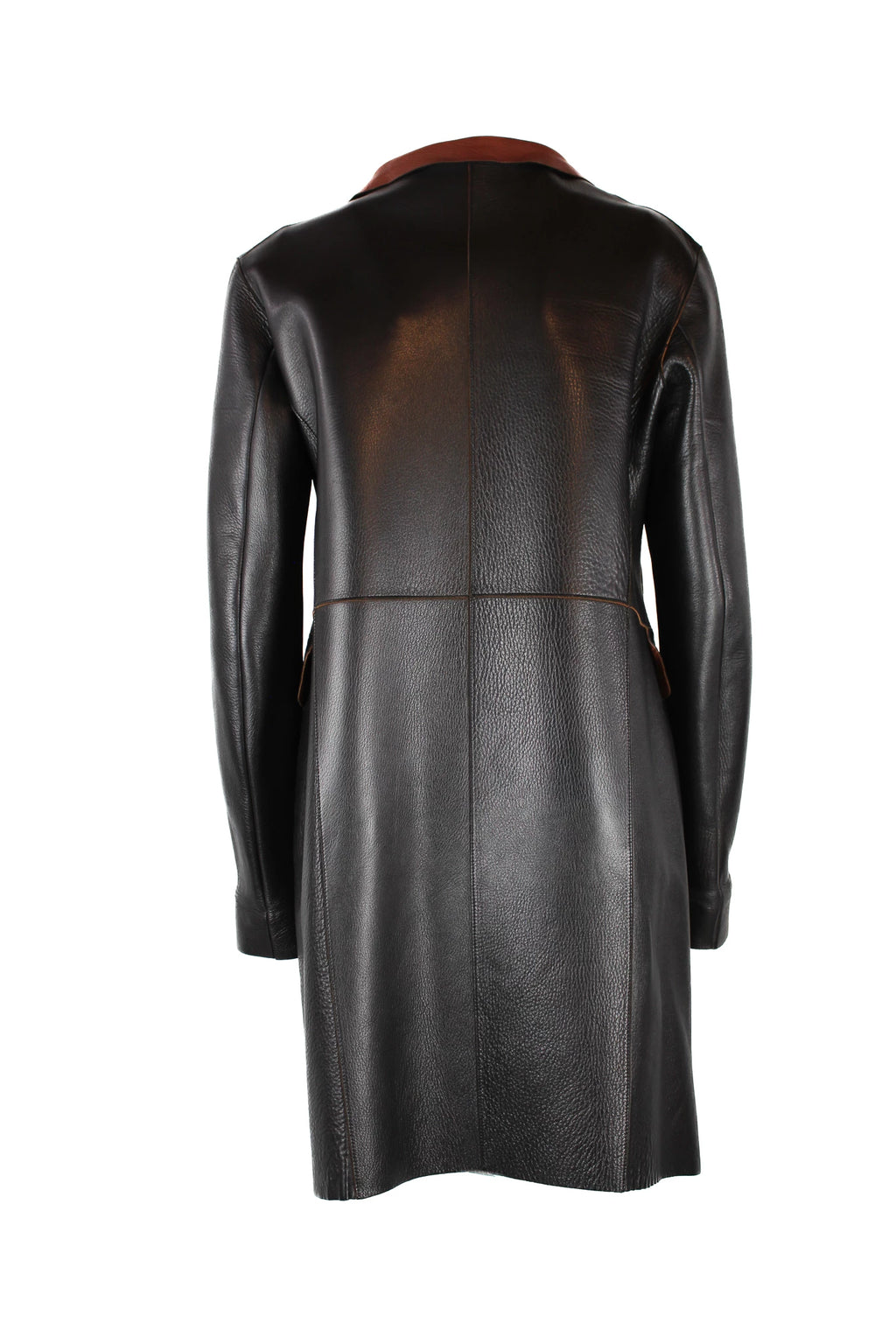 Black and Brown Reversible Leather Jacket