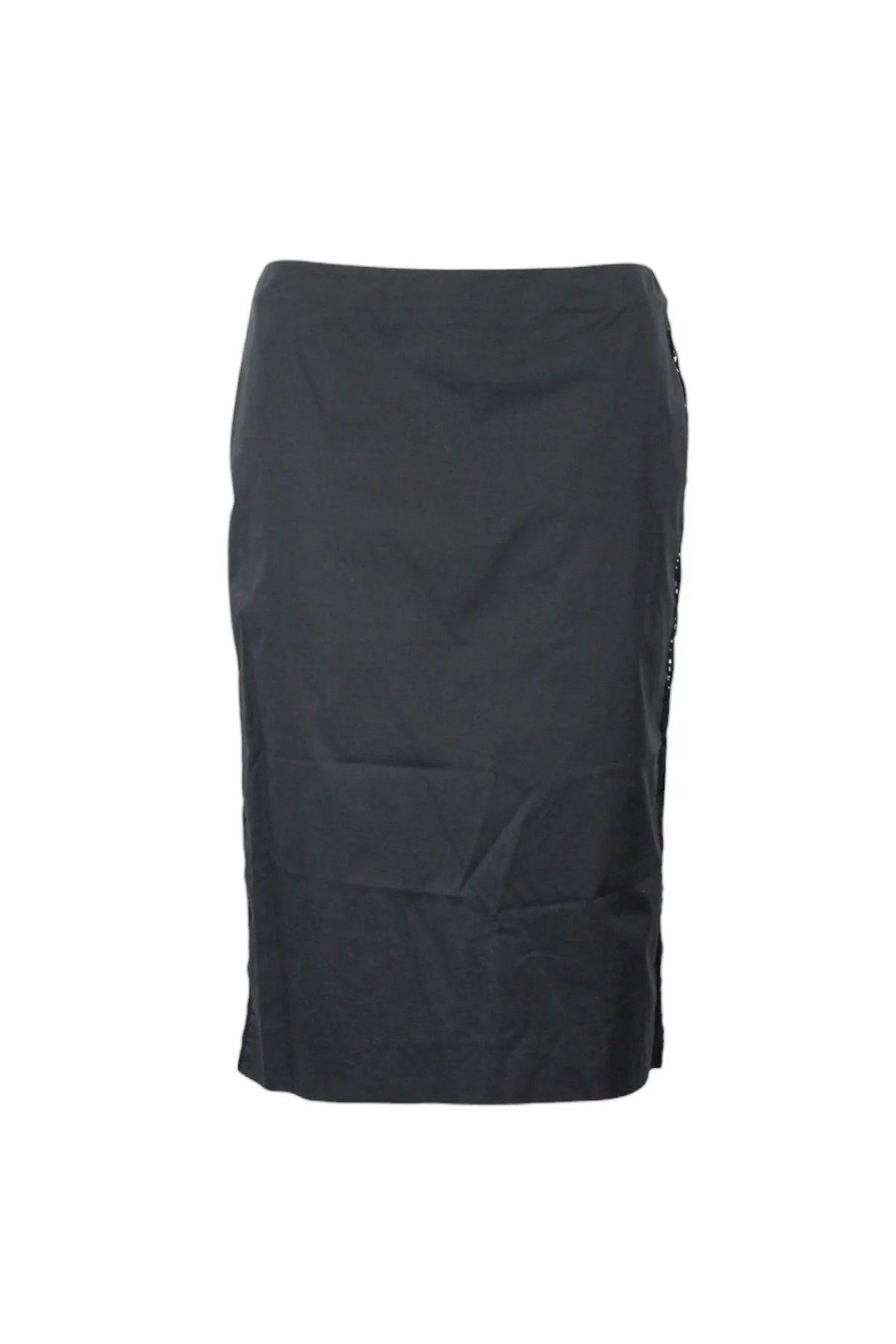 Cotton Pencil Skirt with Lace Side Band