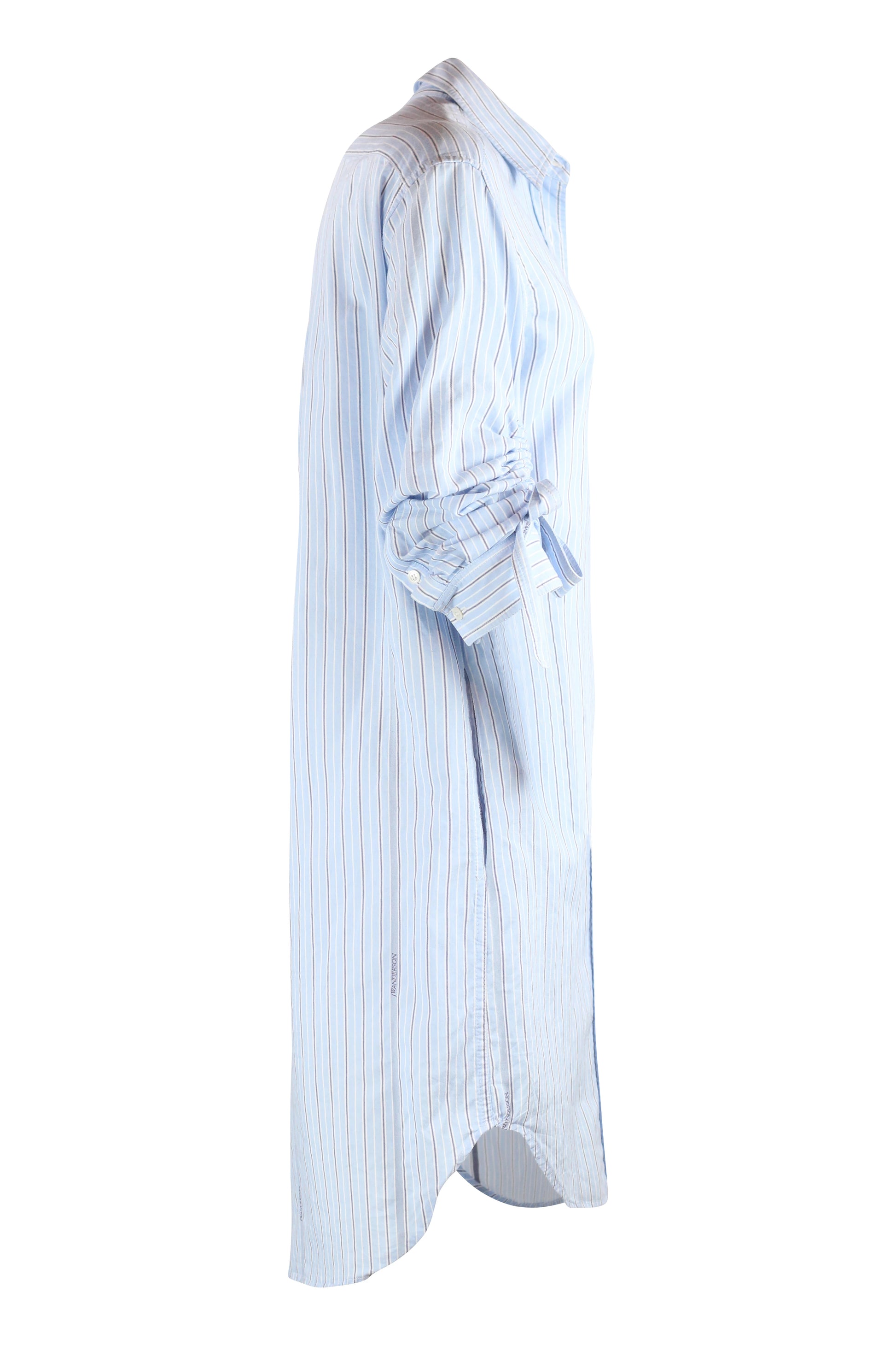 Chemisier Dress with Ruched Ribbon Sleeves