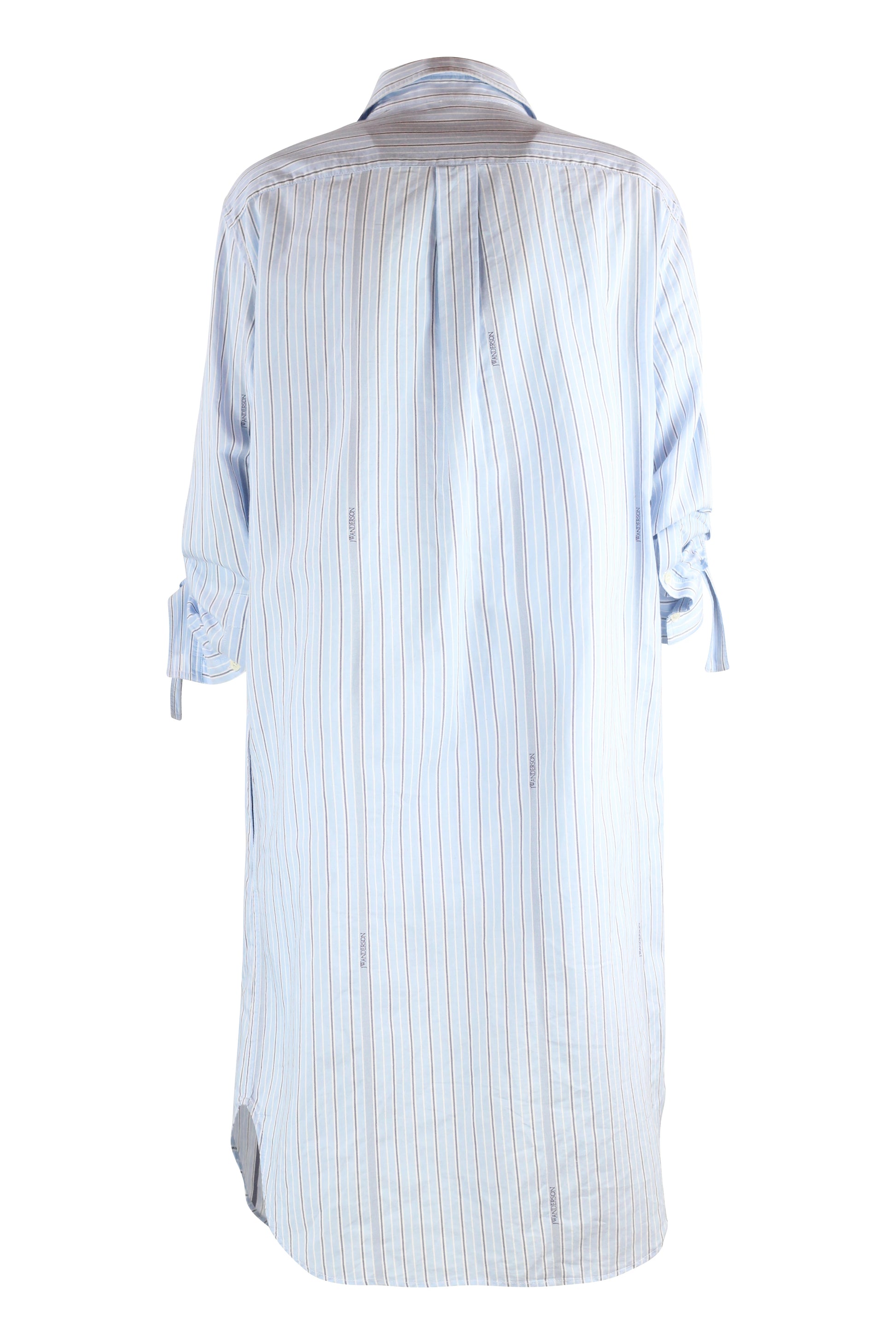 Chemisier Dress with Ruched Ribbon Sleeves