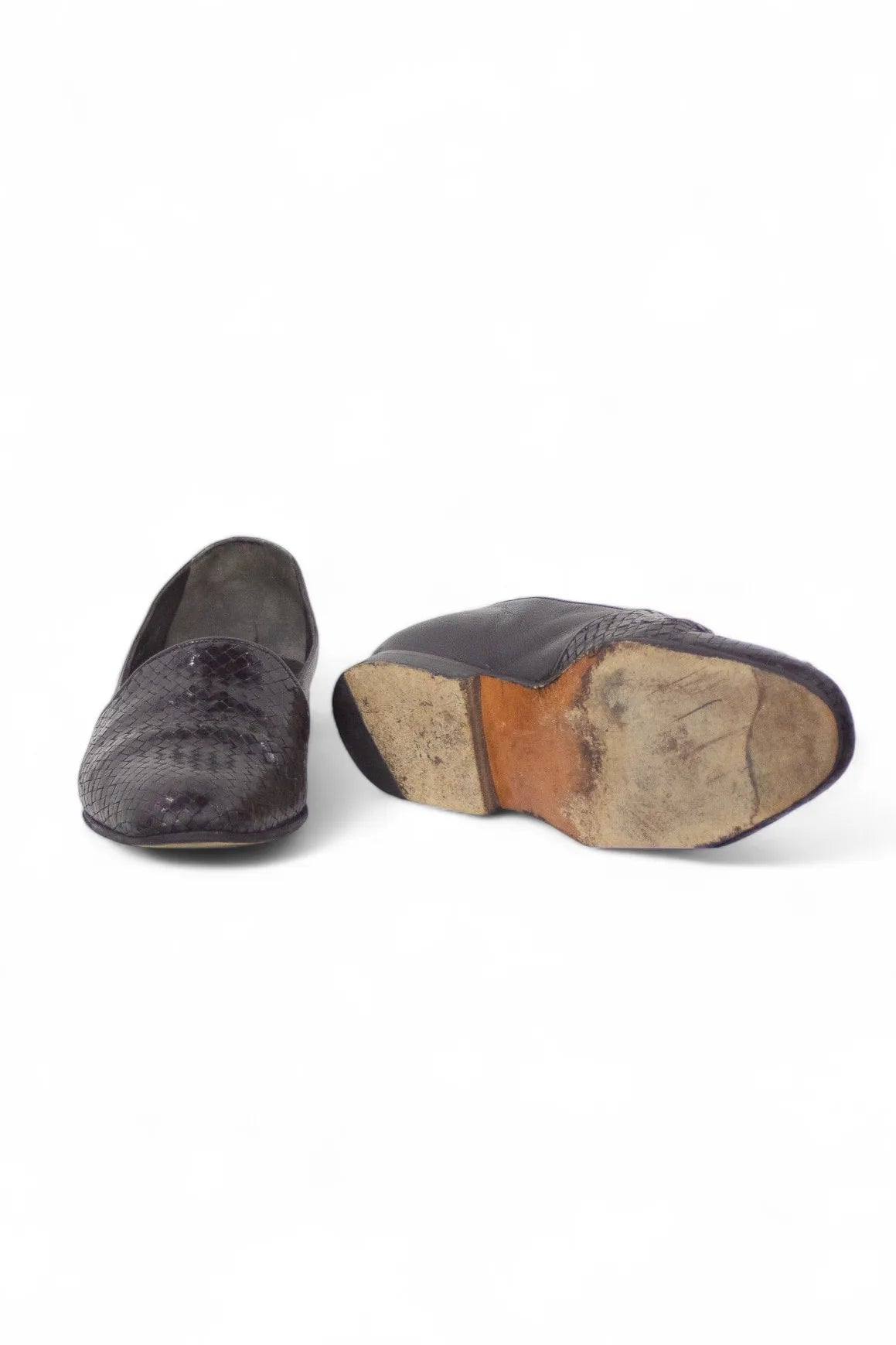 Woven point loafers