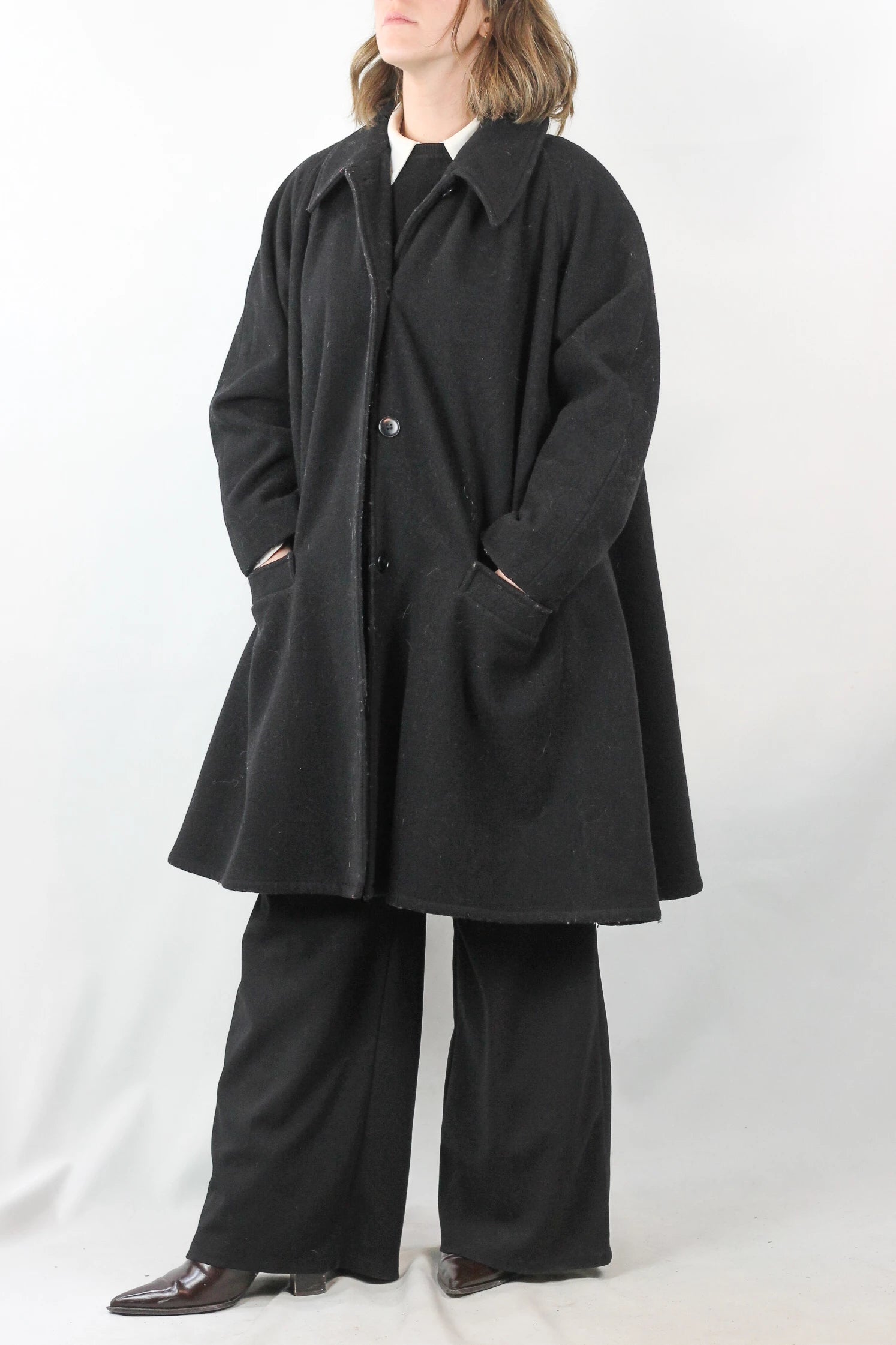 Black Trapeze Coat