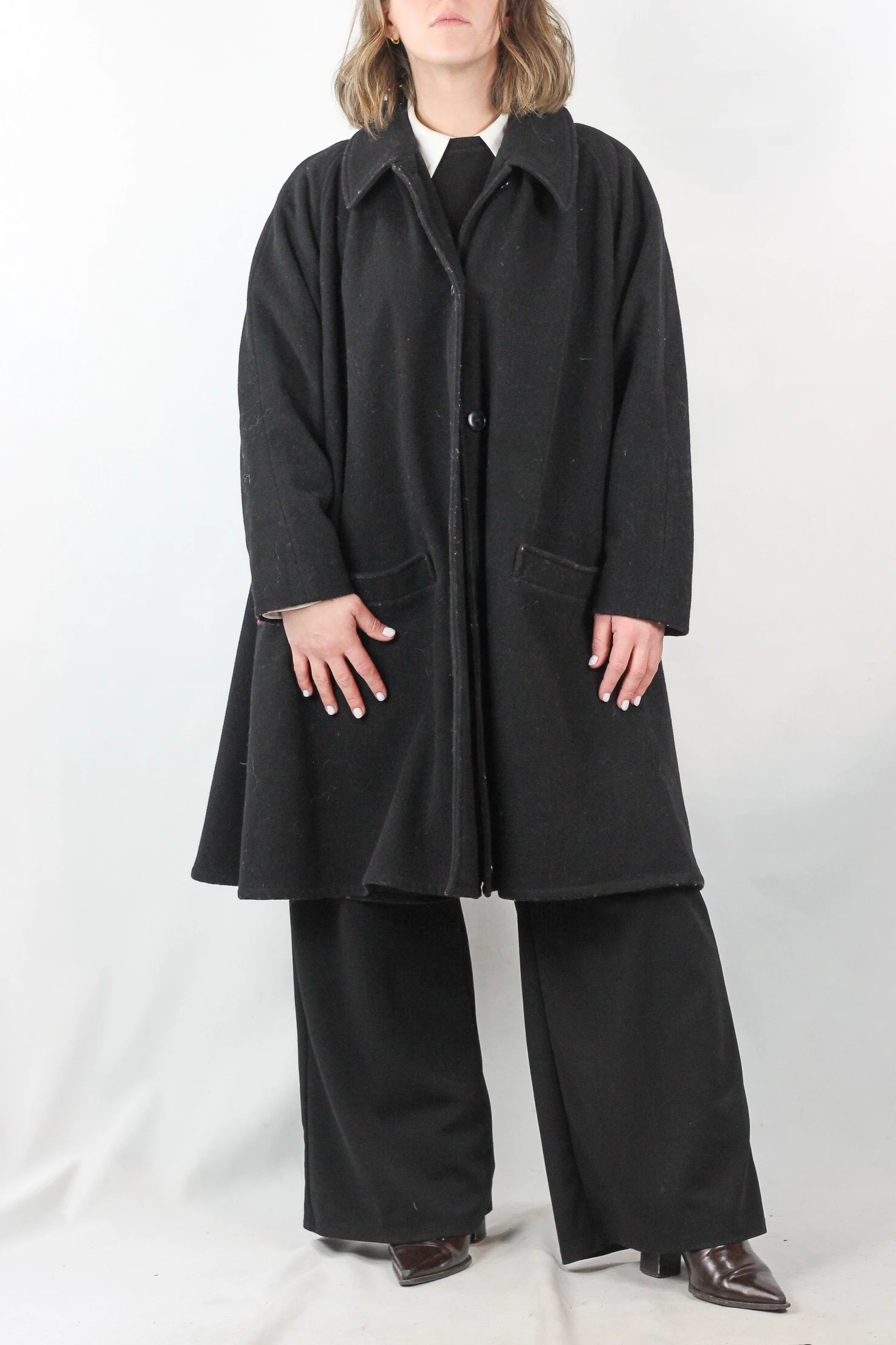 Black Trapeze Coat
