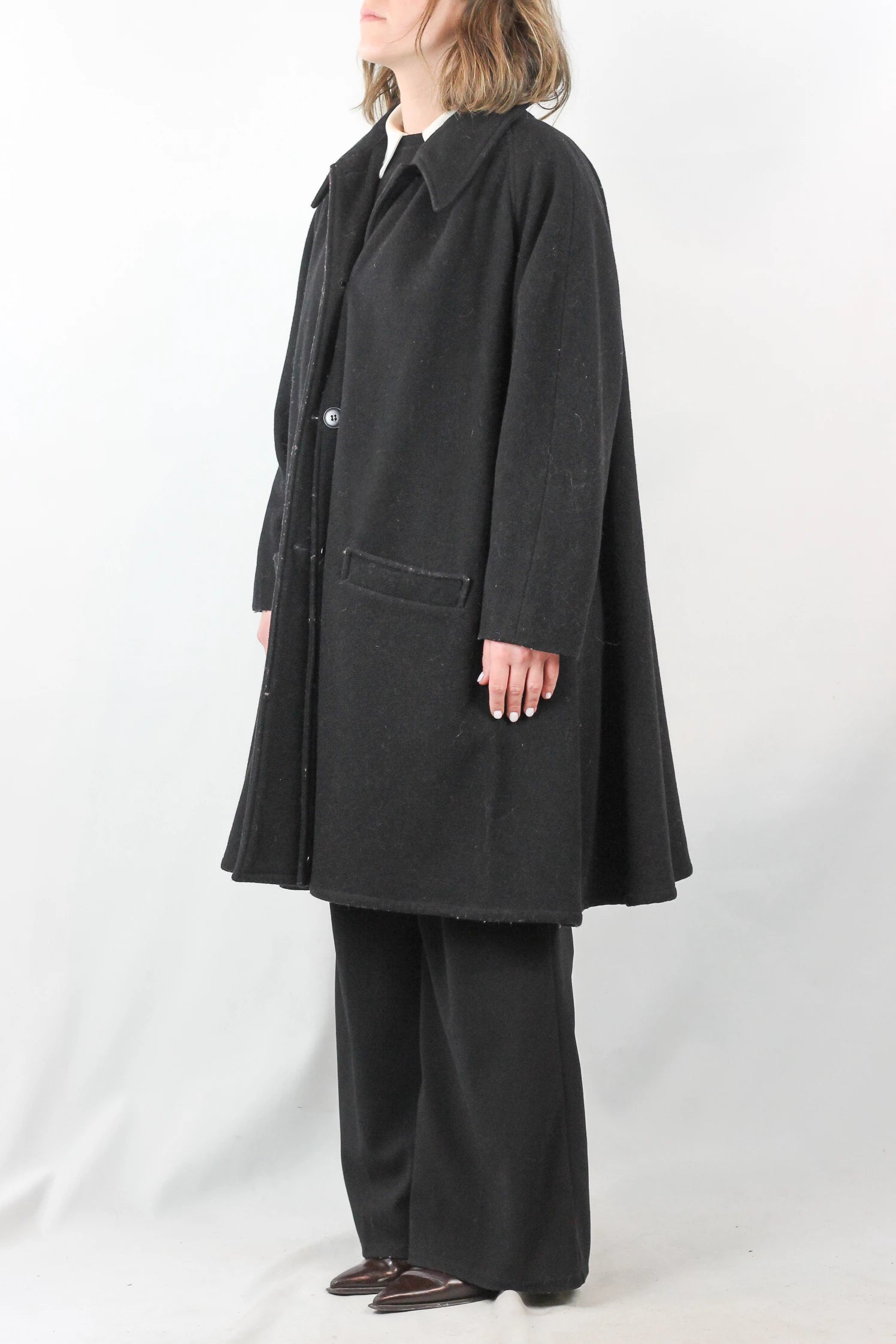 Black Trapeze Coat