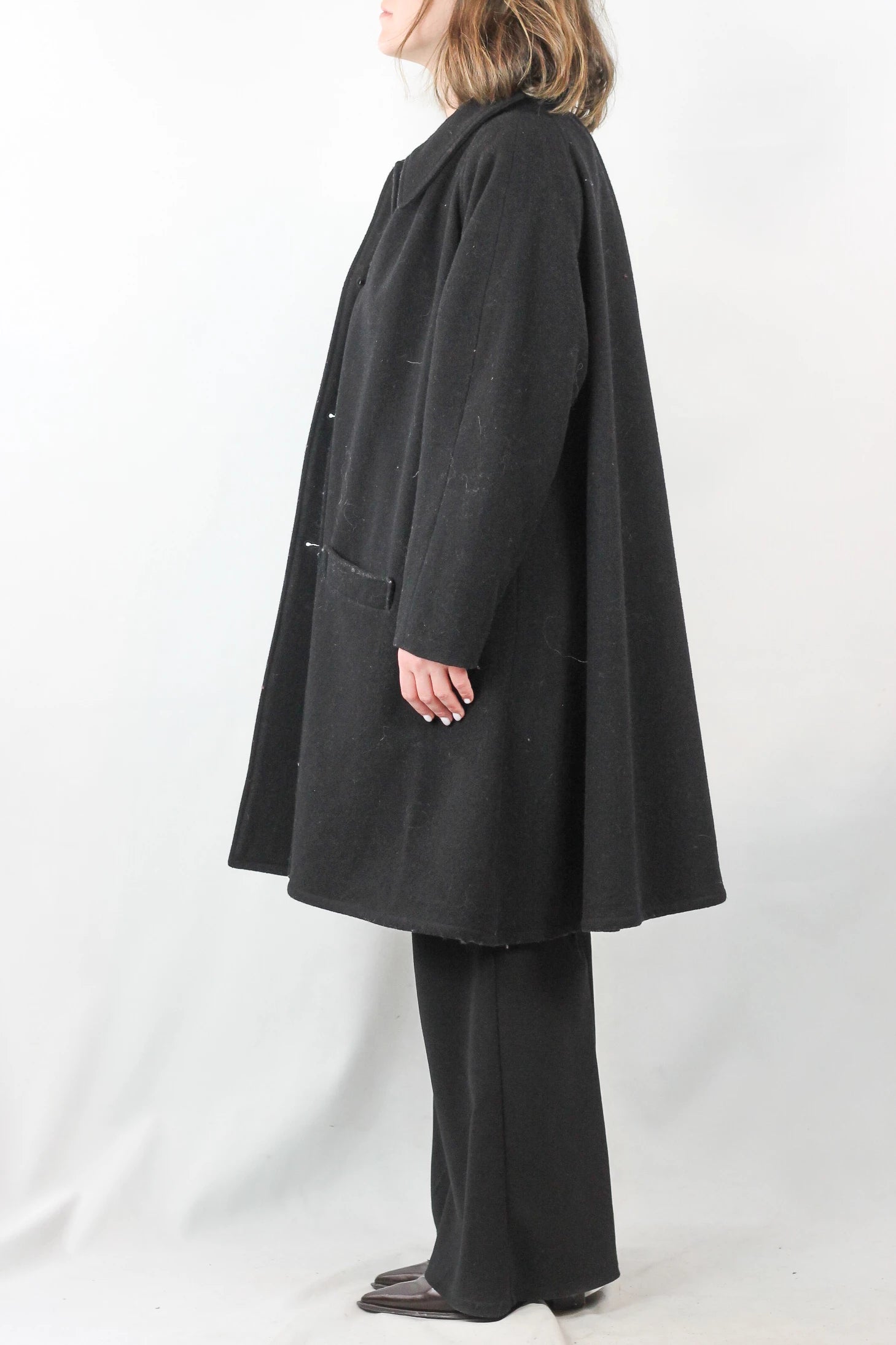 Black Trapeze Coat