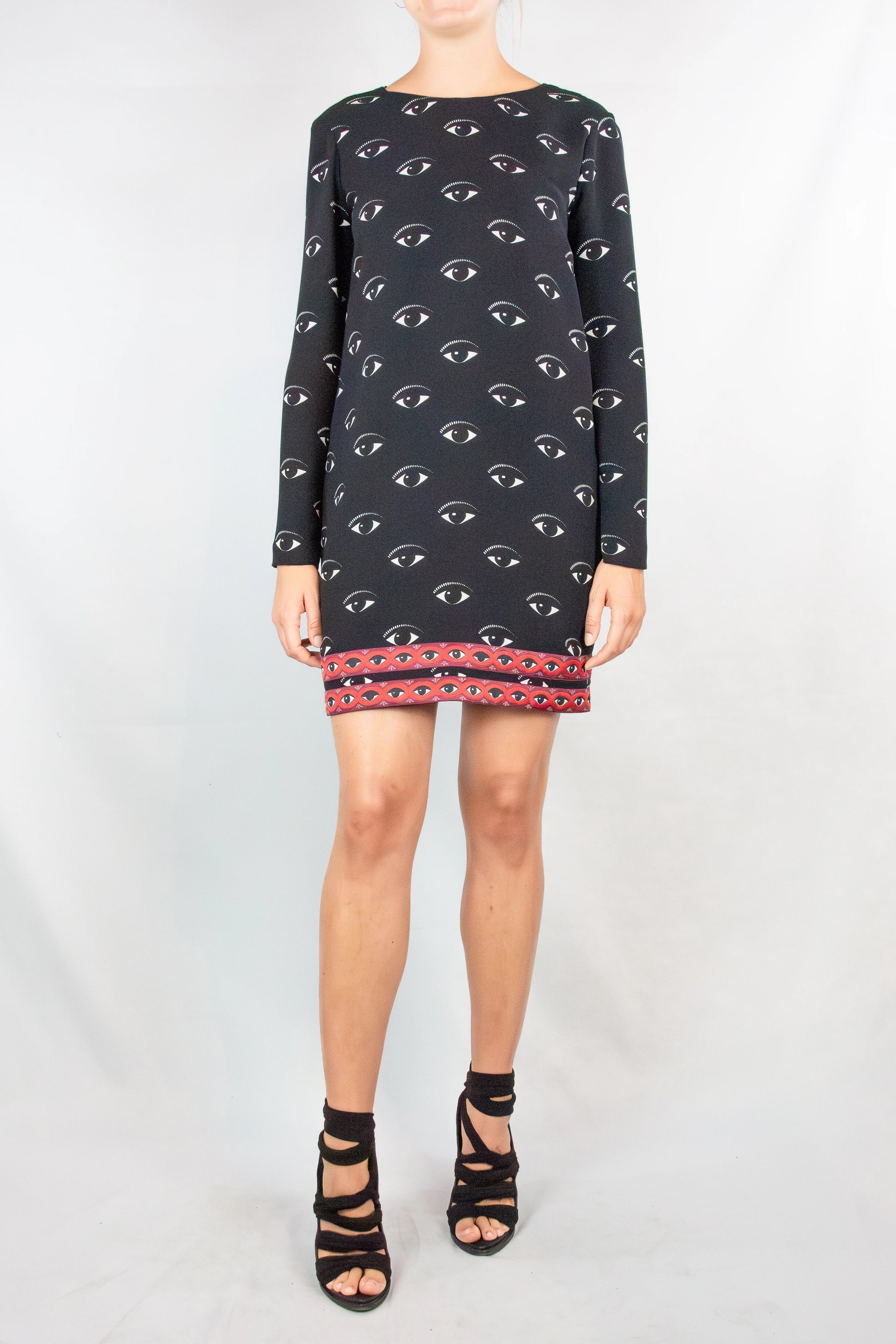 Eye Print Mini Dress with Long Sleeves FW2013