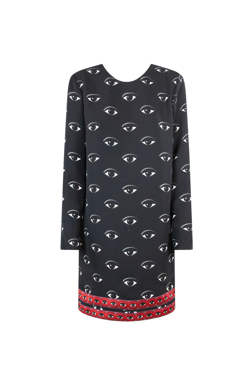 Eye Print Mini Dress with Long Sleeves FW2013