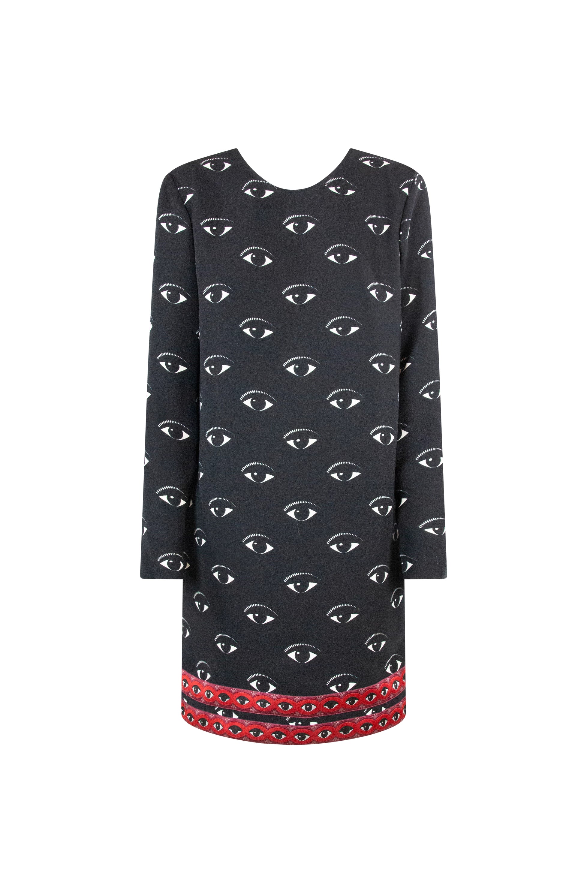 Eye Print Mini Dress with Long Sleeves FW2013