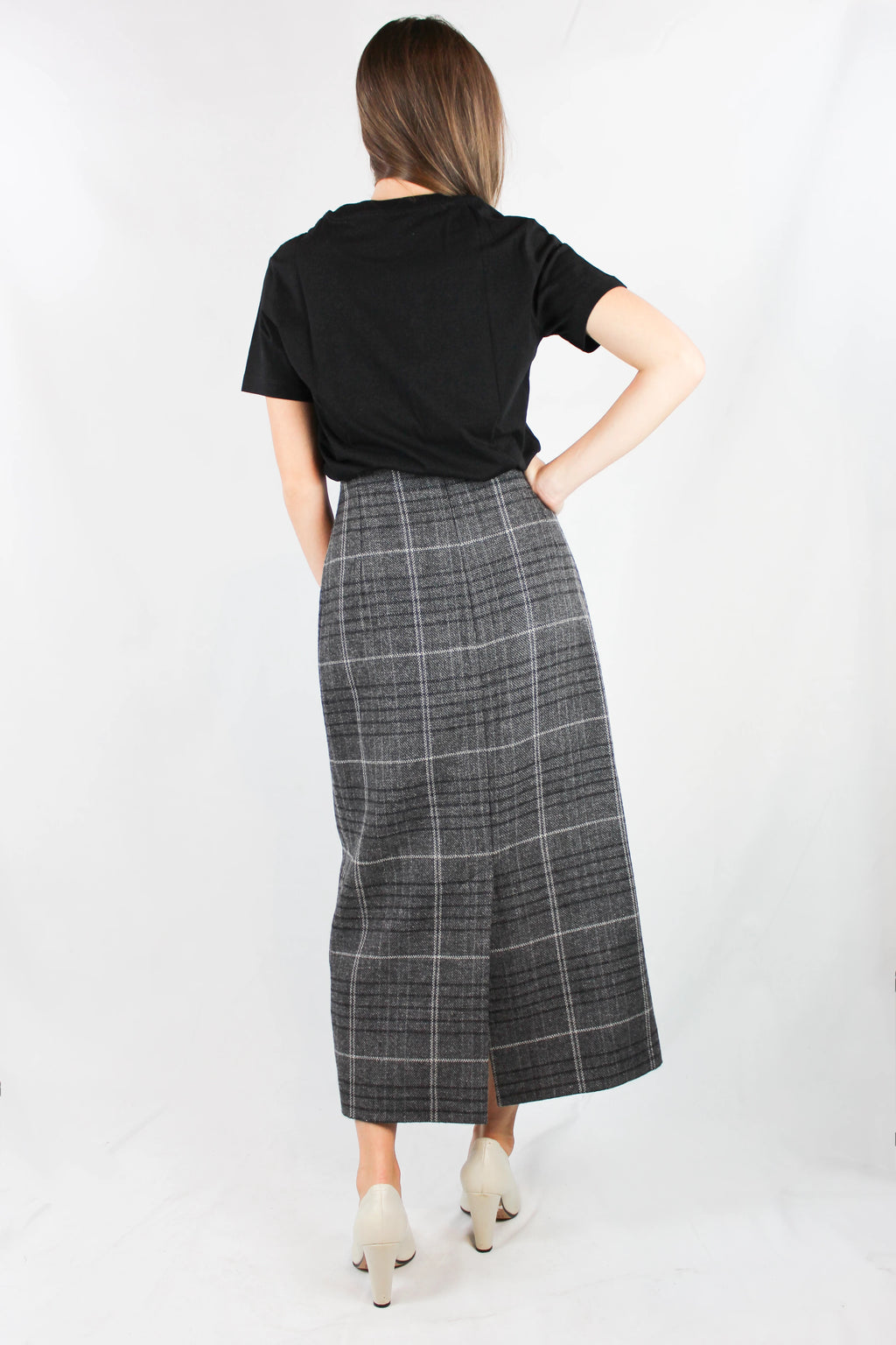 Black Cotton T-Shirt with Metallic Eye Print