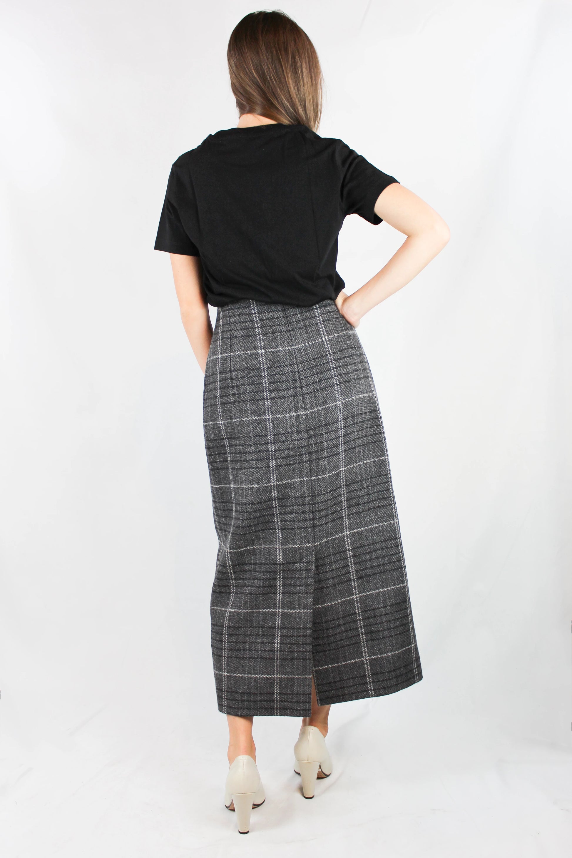 Black Cotton T-Shirt with Metallic Eye Print