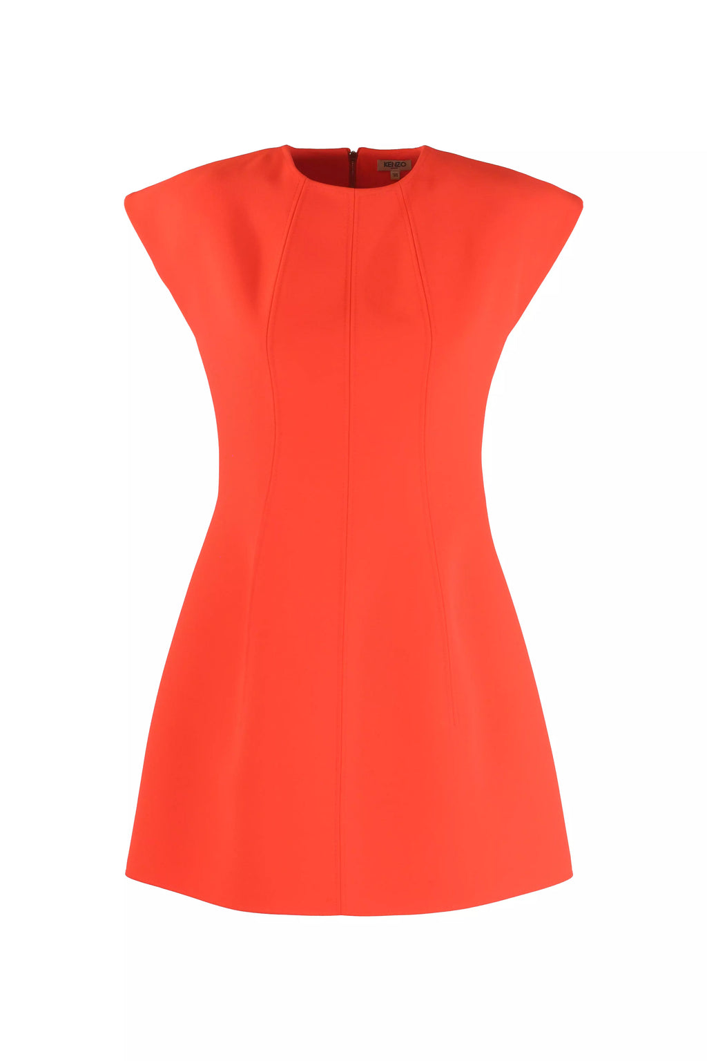 Sagomated Mini Dress in Coral Orange Resort2014
