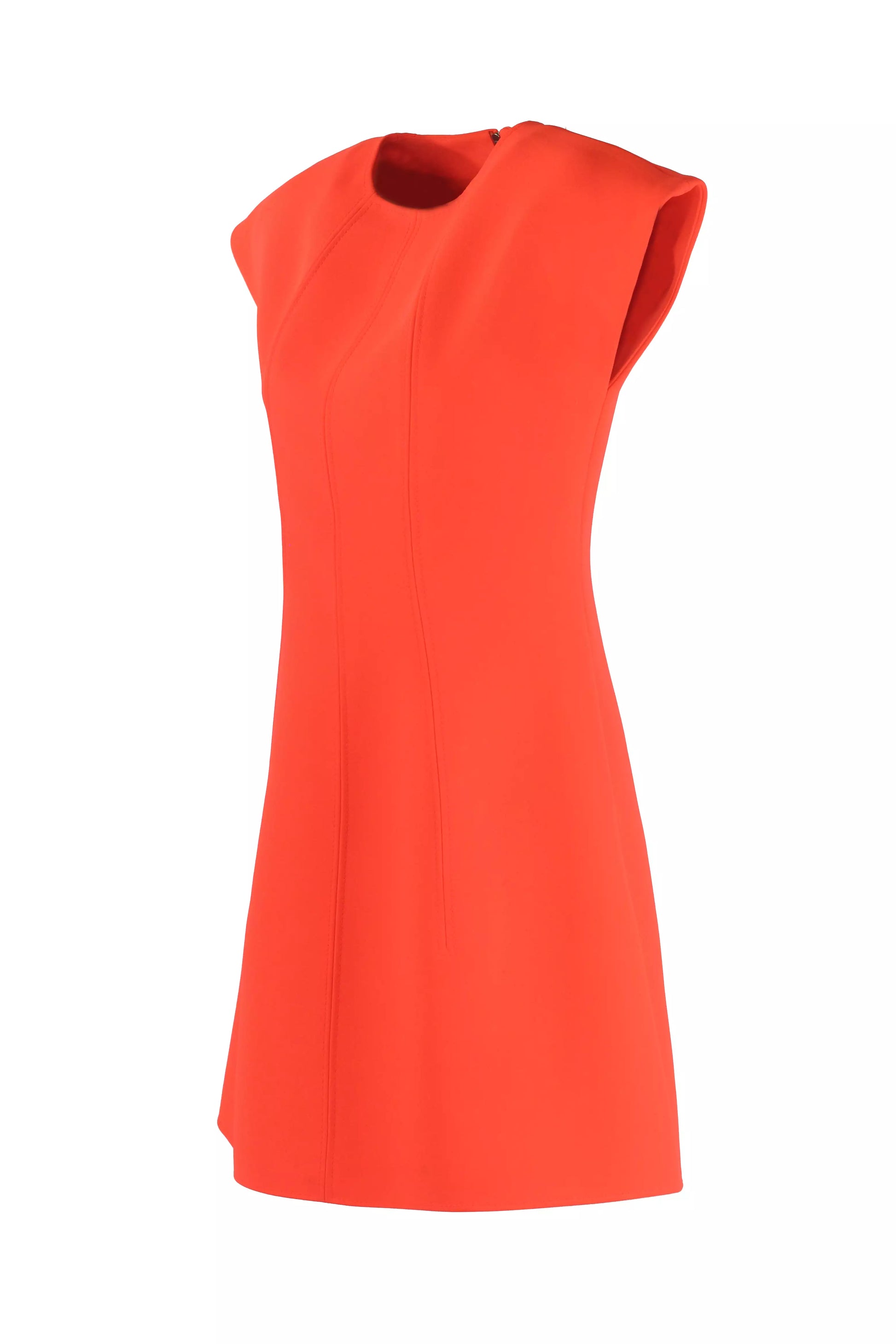 Sagomated Mini Dress in Coral Orange Resort2014