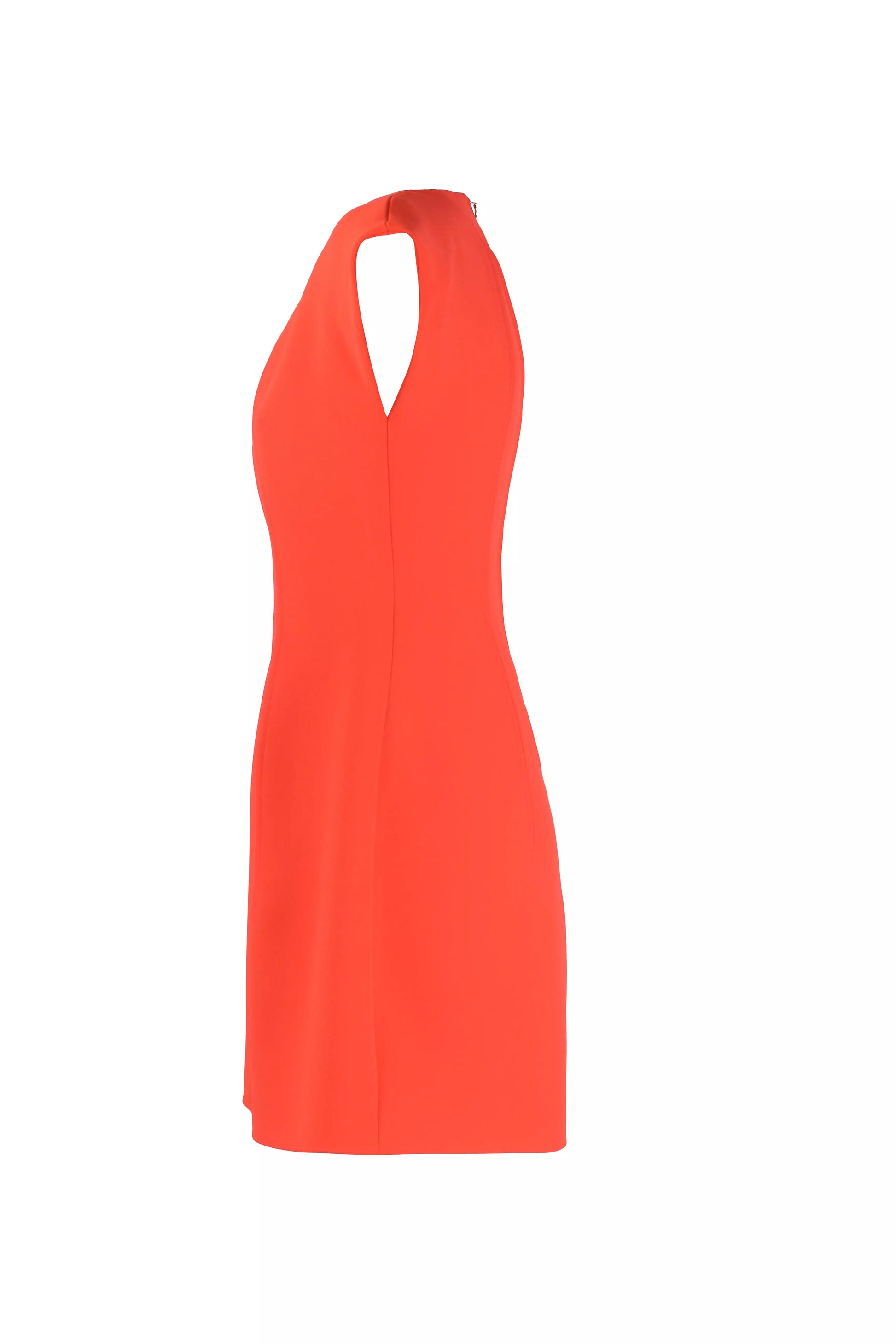 Sagomated Mini Dress in Coral Orange Resort2014