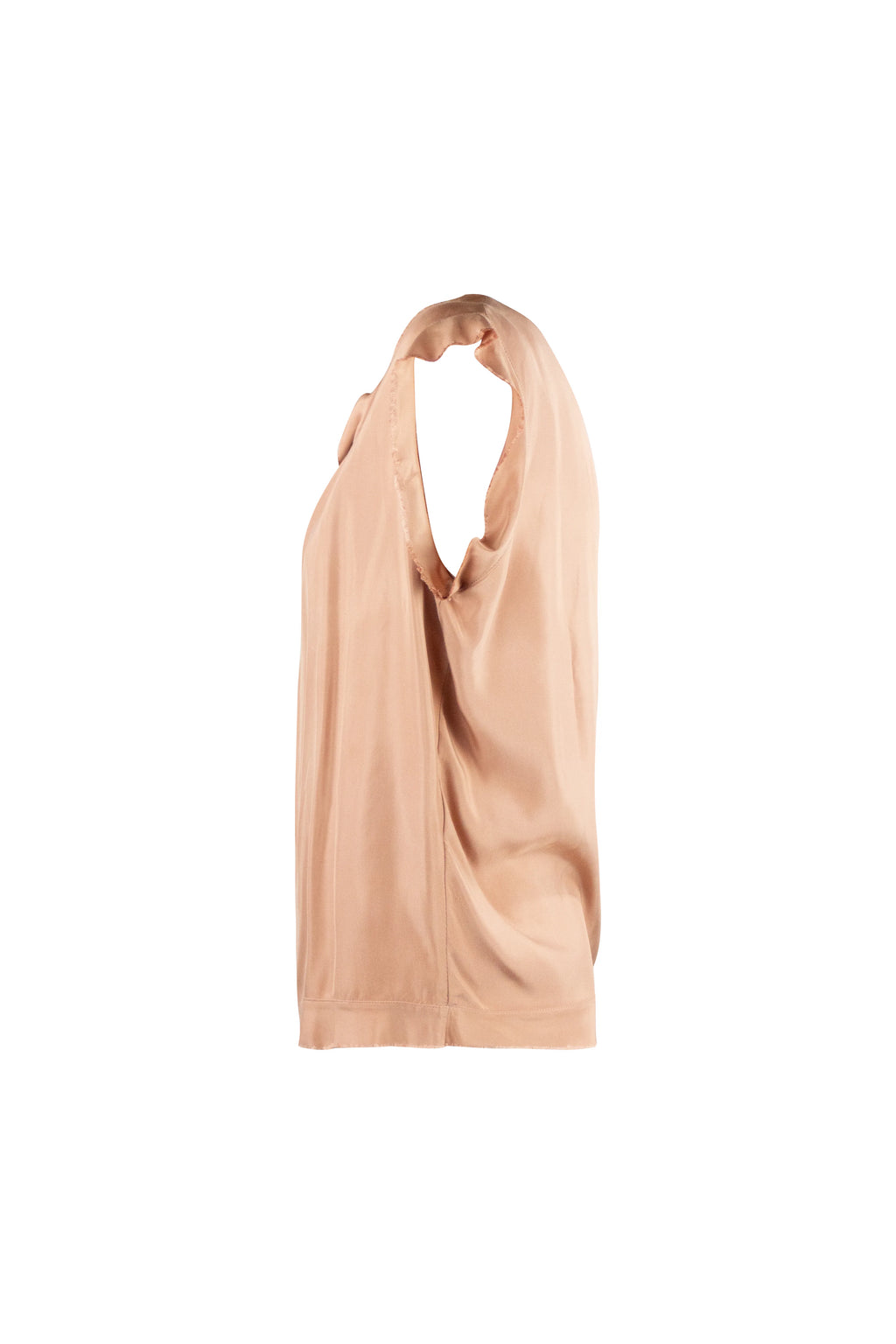 Peach Pink Sleeveless Blouse