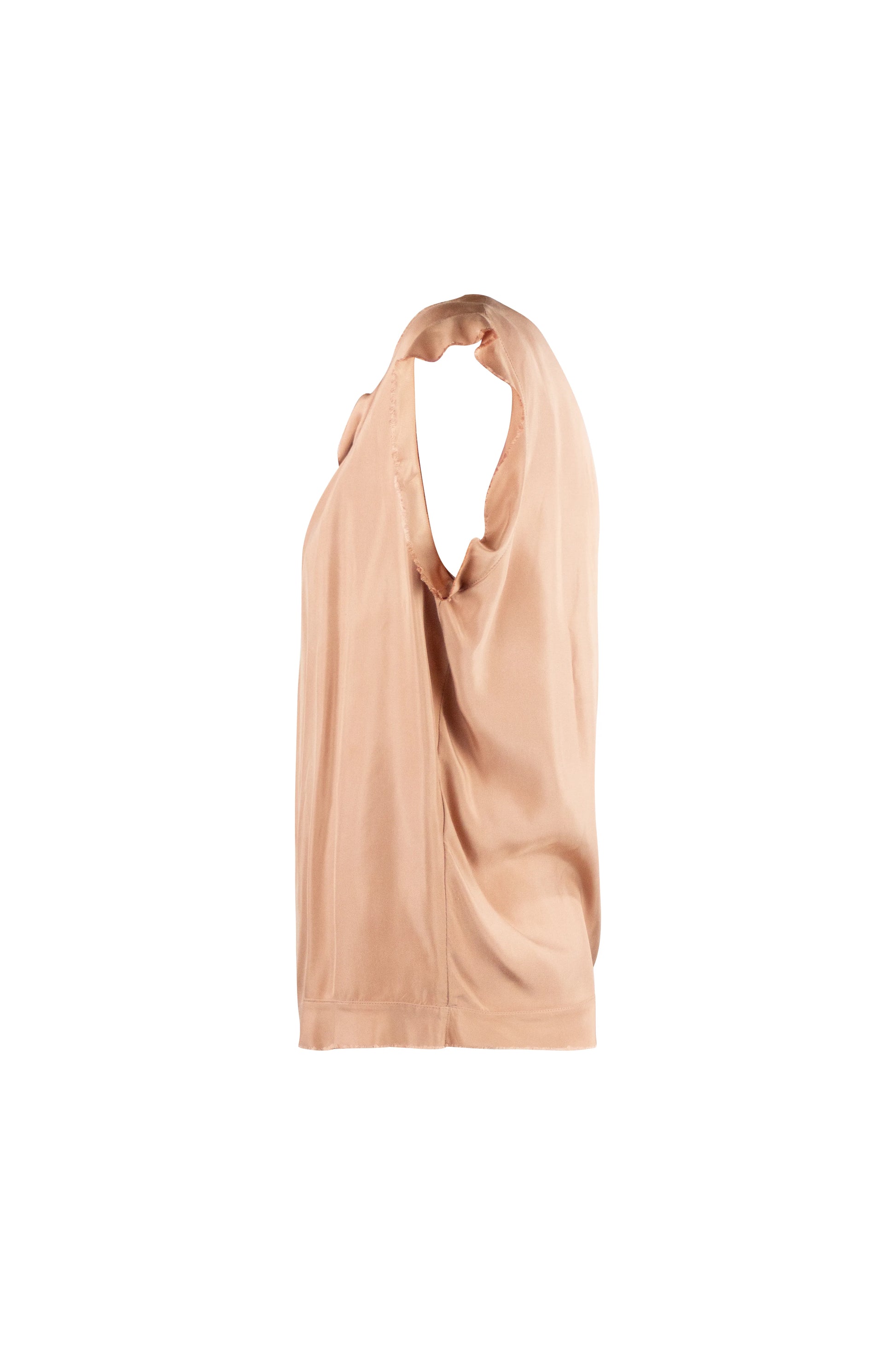Peach Pink Sleeveless Blouse