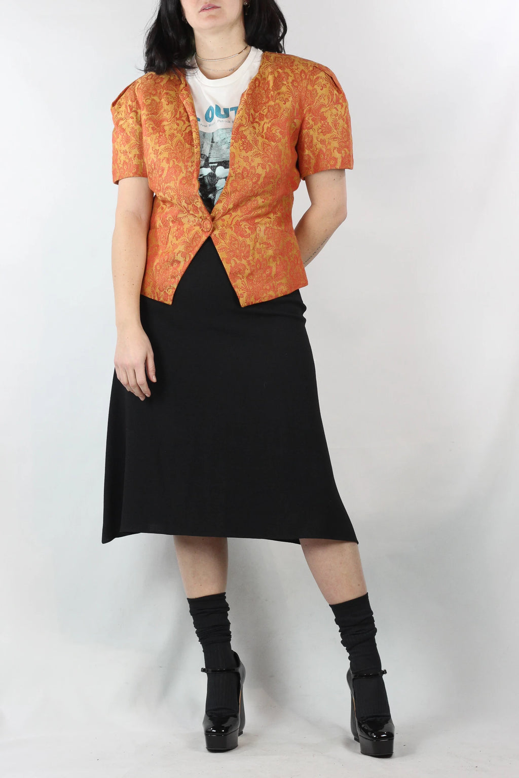 Short-Sleeve Bolero Jacket