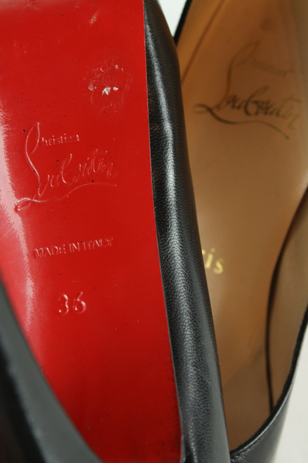 New Very Privè black leather peep toe