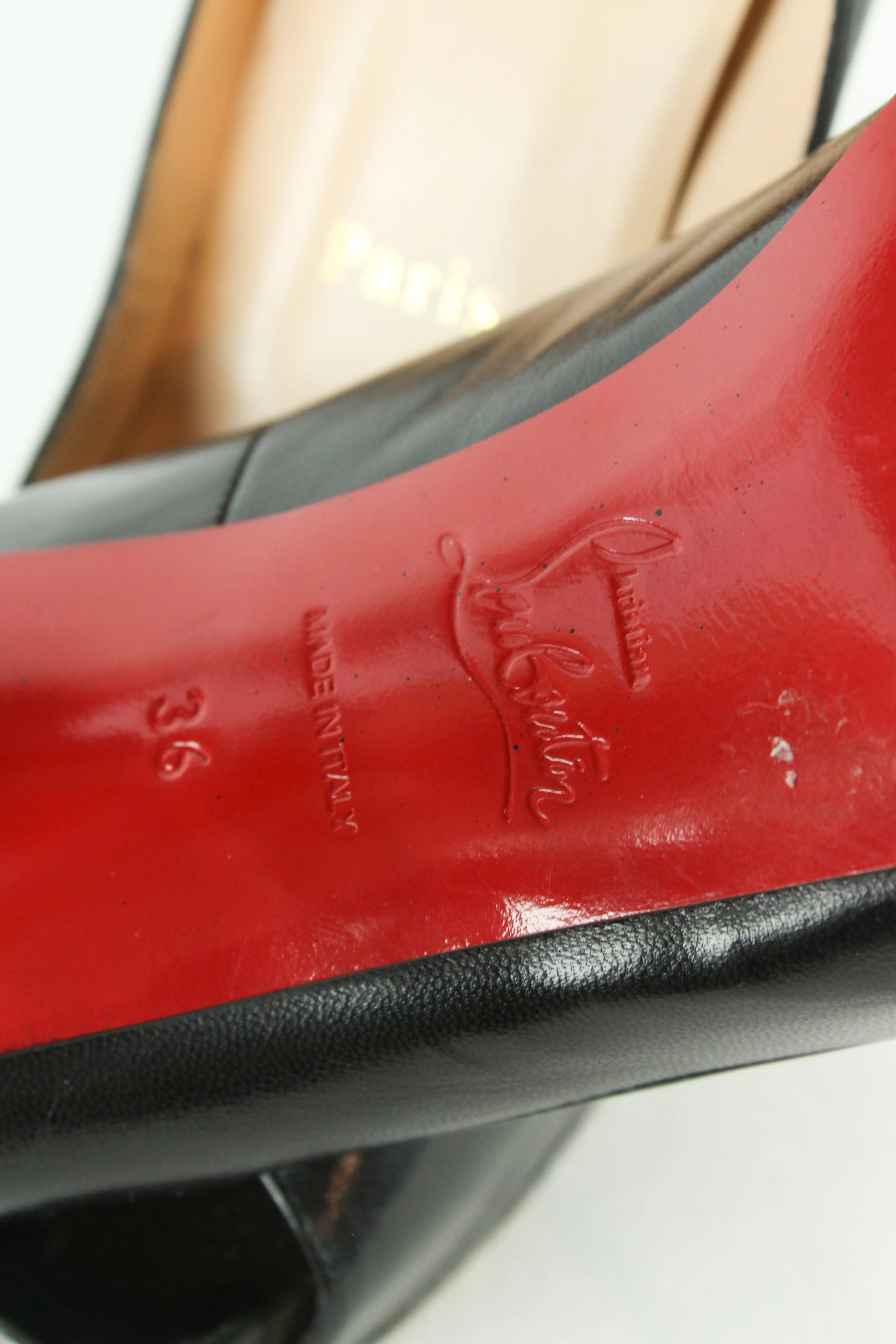 New Very Privè black leather peep toe