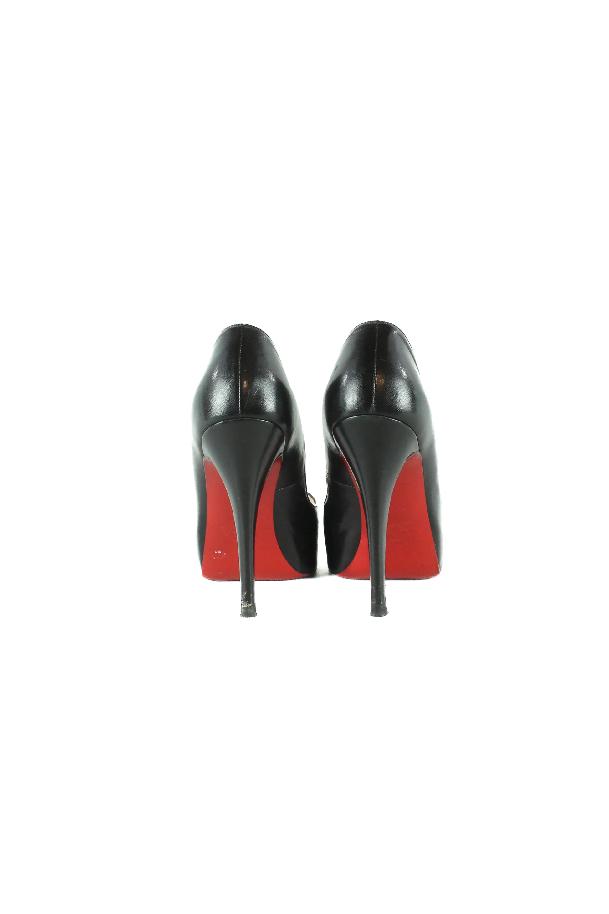 New Very Privè black leather peep toe