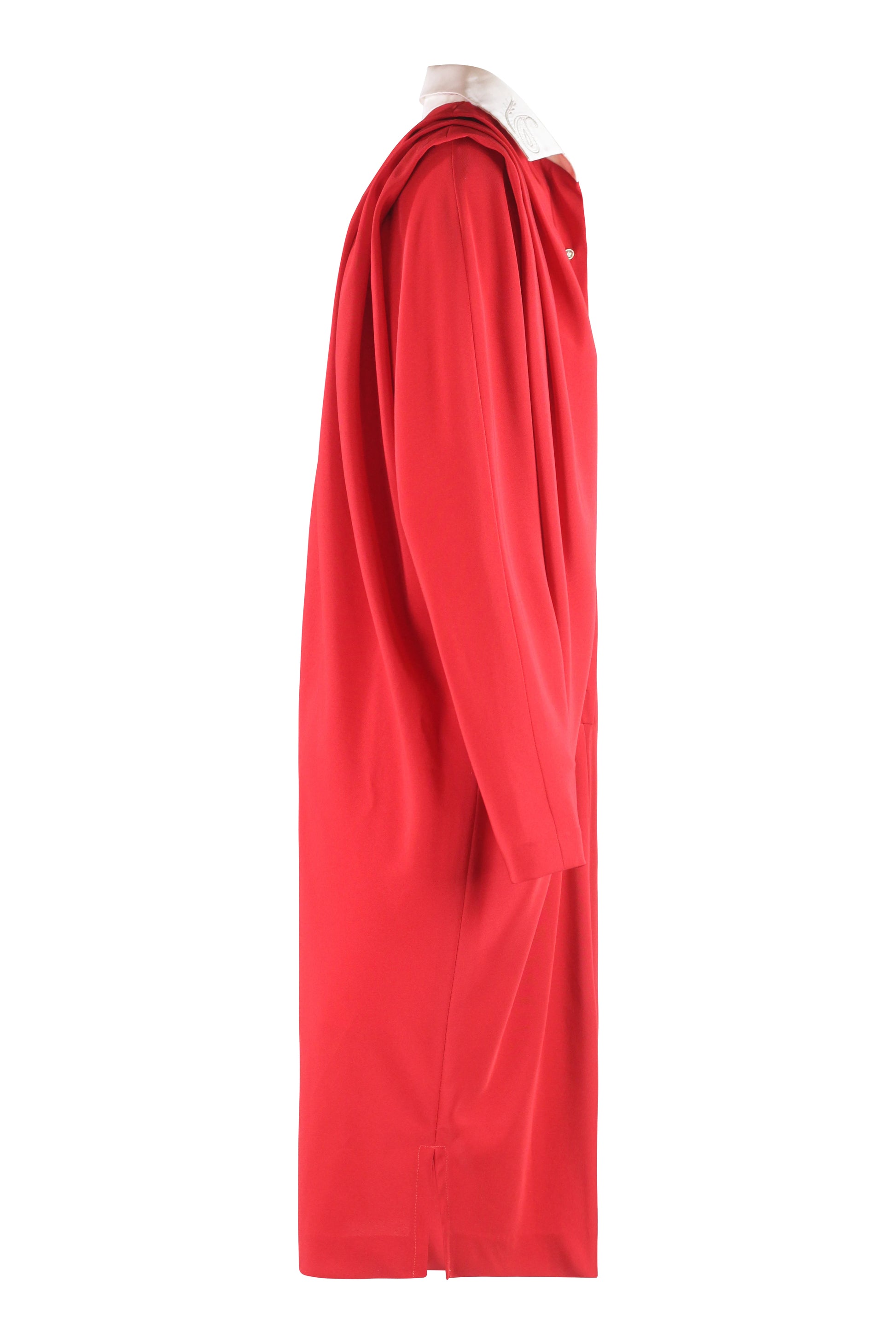 Red Dress with Structured Shoulders