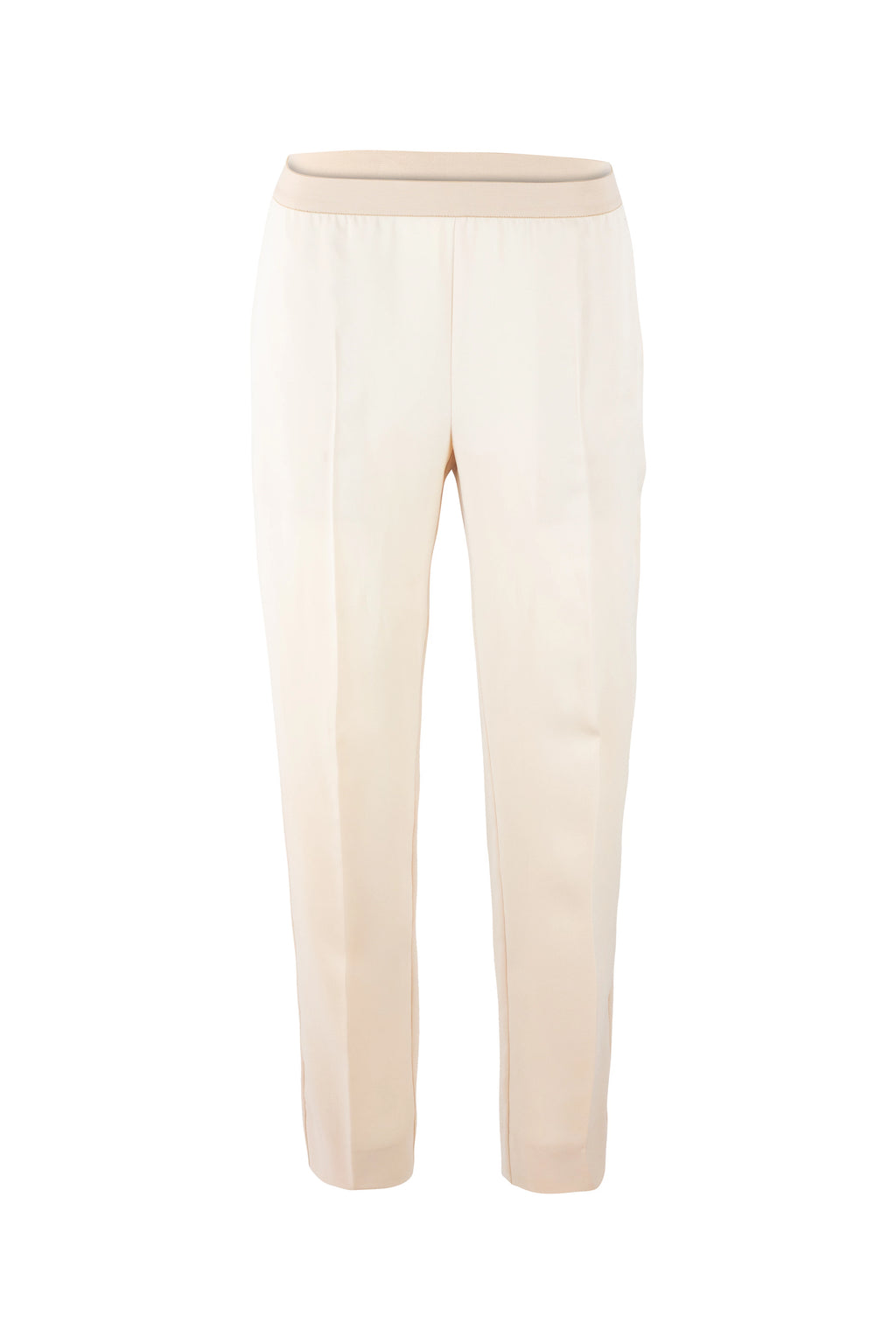 Light Pink-Cream Tapered Tailored Trousers