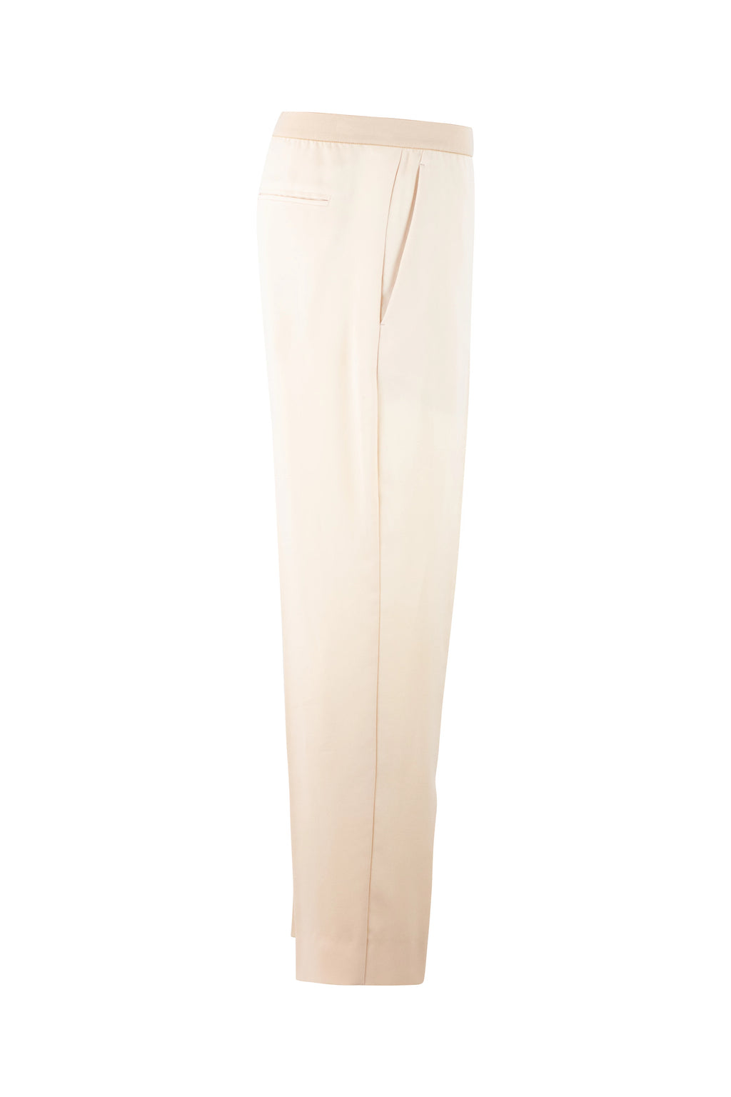 Light Pink-Cream Tapered Tailored Trousers