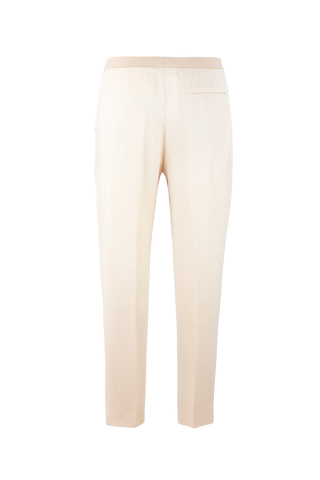 Light Pink-Cream Tapered Tailored Trousers