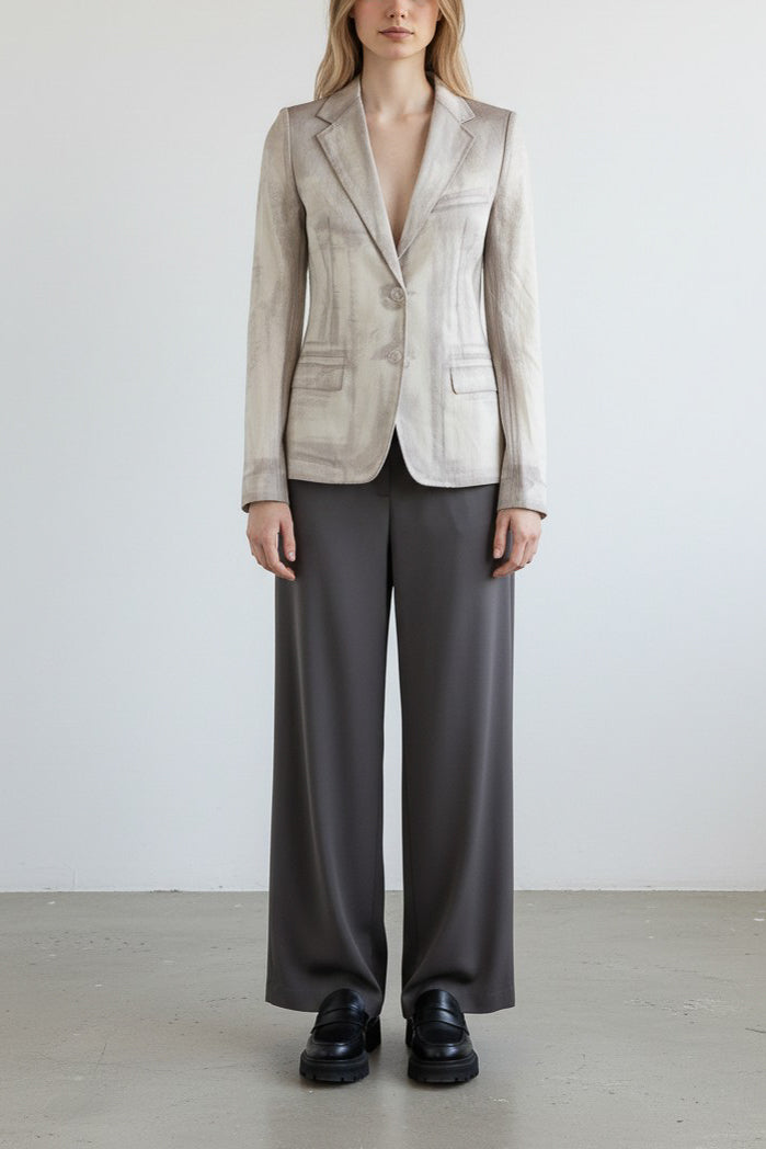 Trompe L'Œil Print Cotton Blazer Resort2014