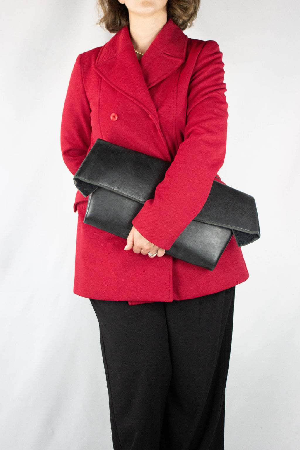 Asymmetric neoprene pochette