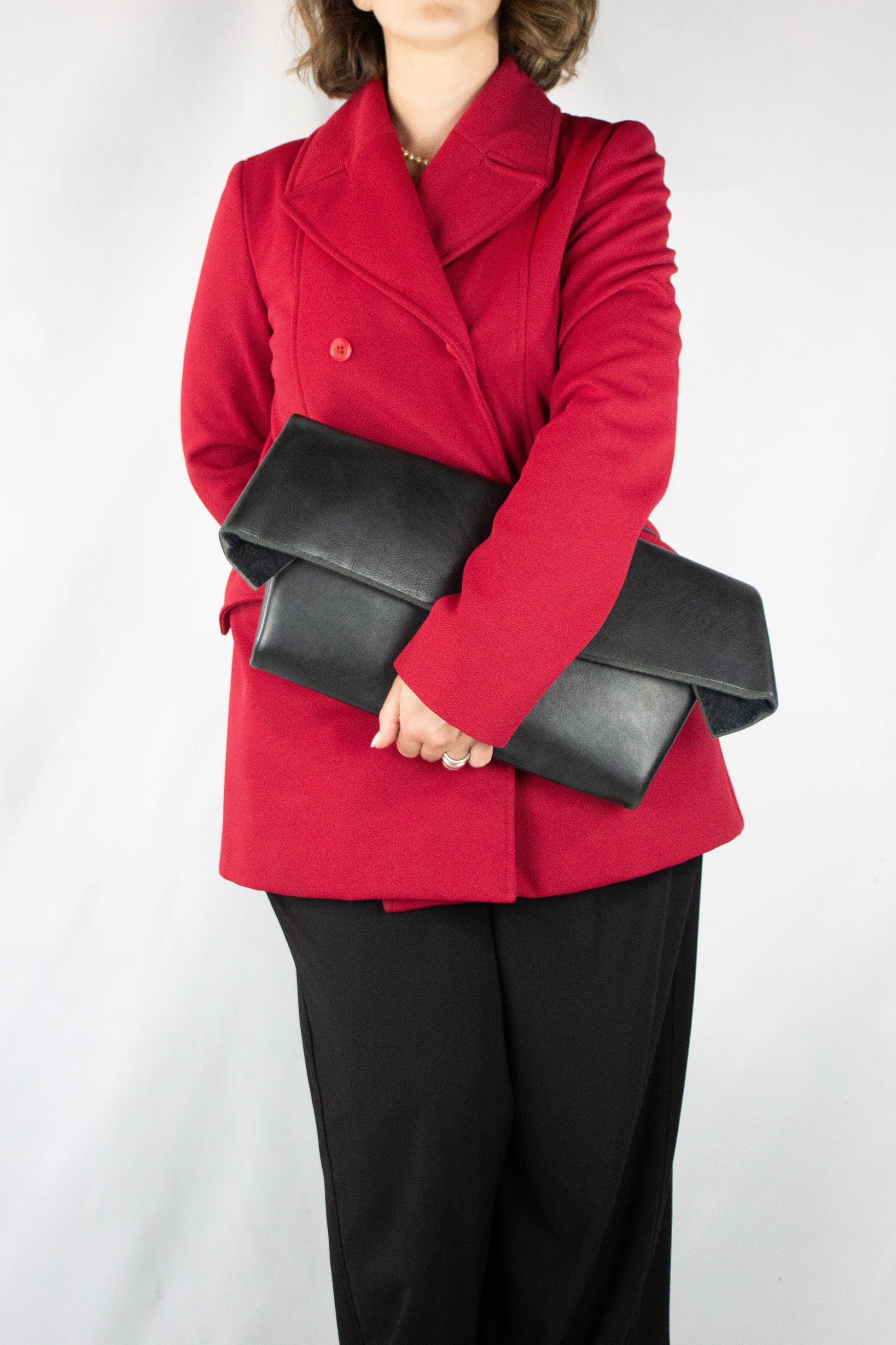 Asymmetric neoprene pochette