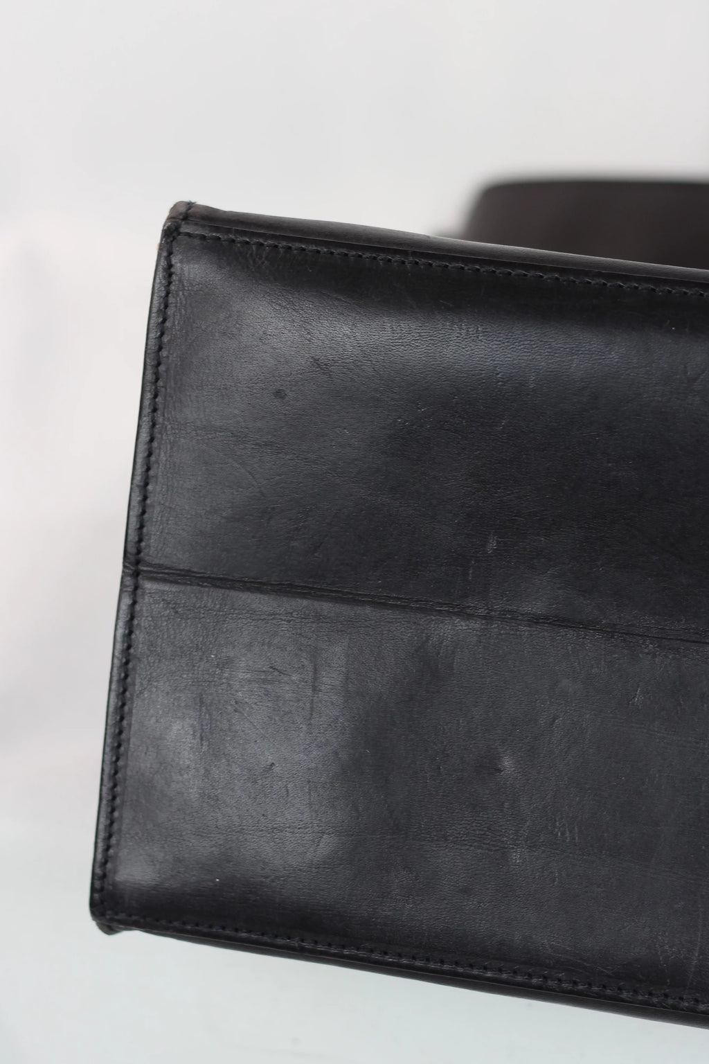 Foldable Tote Bag in Black Calfskin