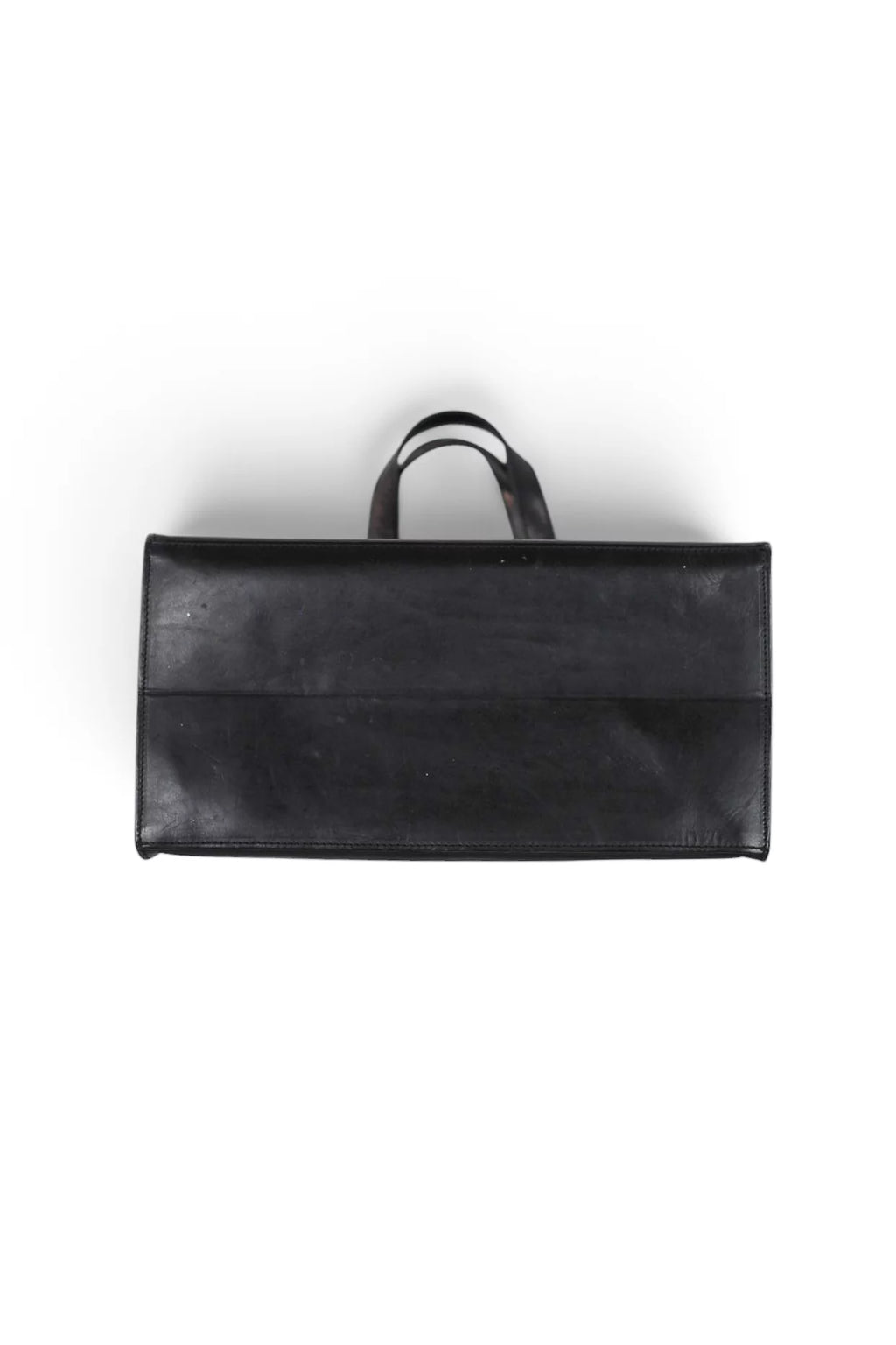 Foldable Tote Bag in Black Calfskin