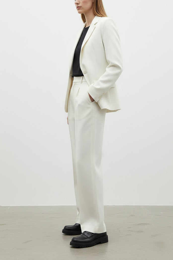 Cotton Open-Back Blazer