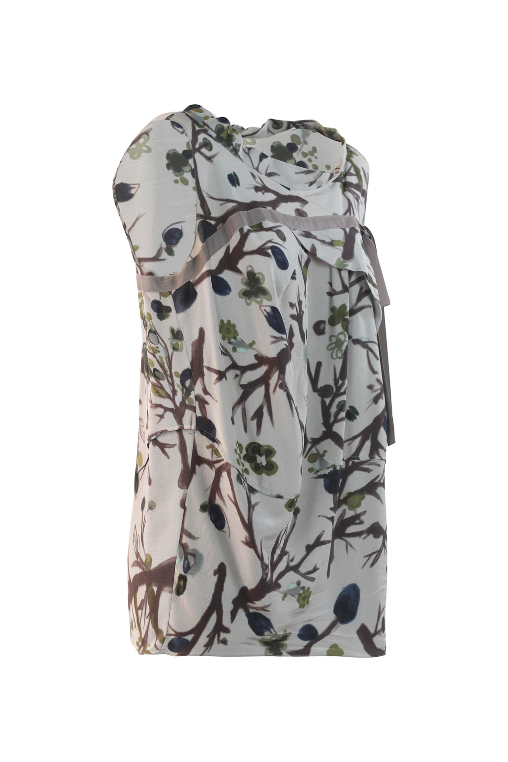 Botanical Print Sleeveless Blouse