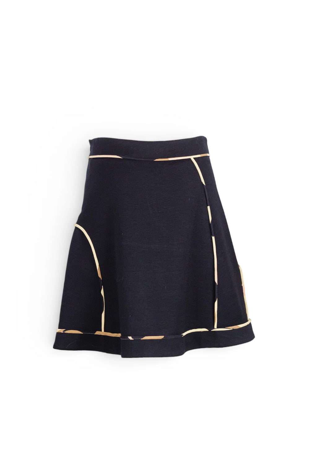 Trapeze Skirt with Contrast Tubing Detail