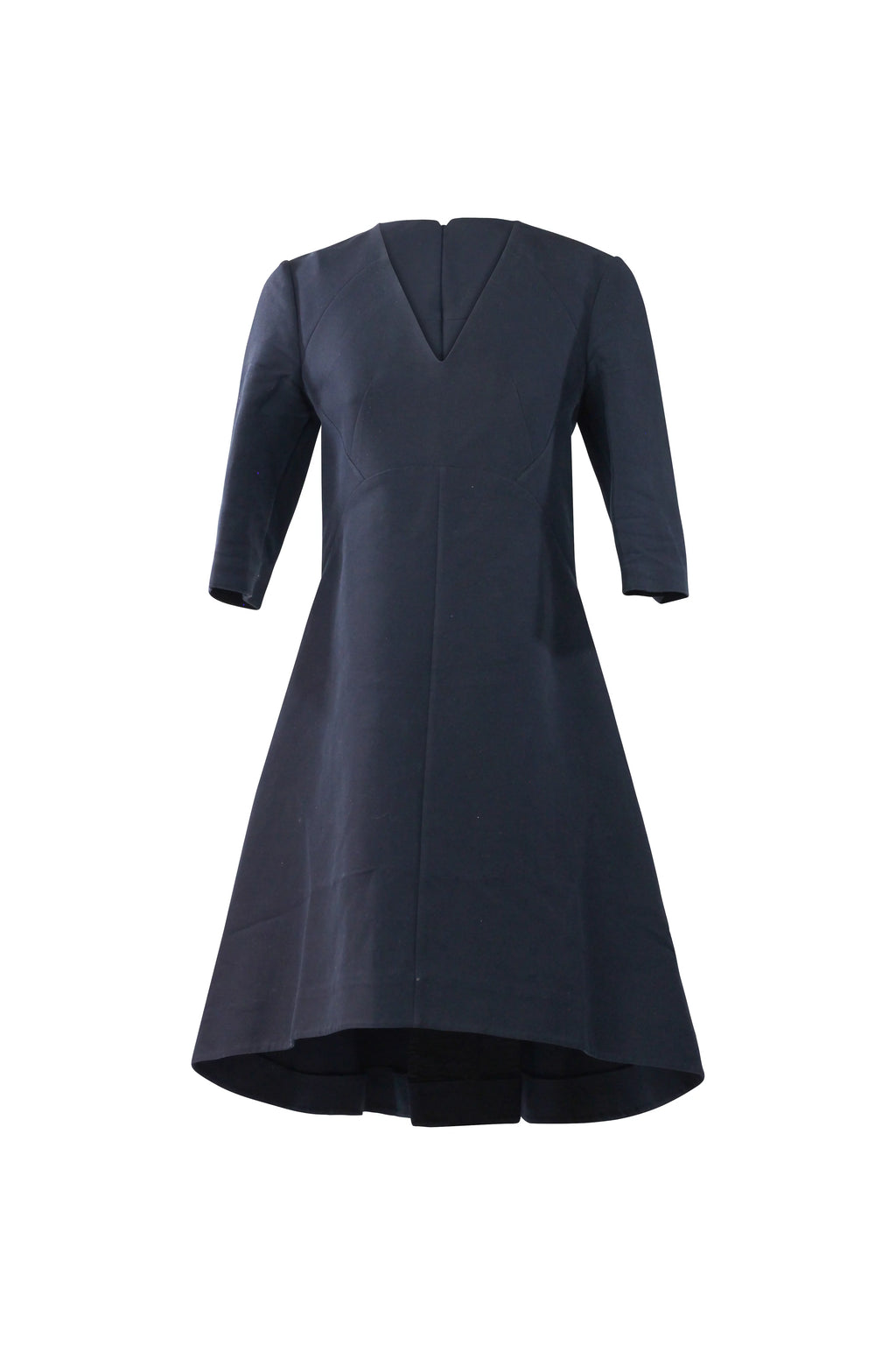 Navy A-Line Midi Dress