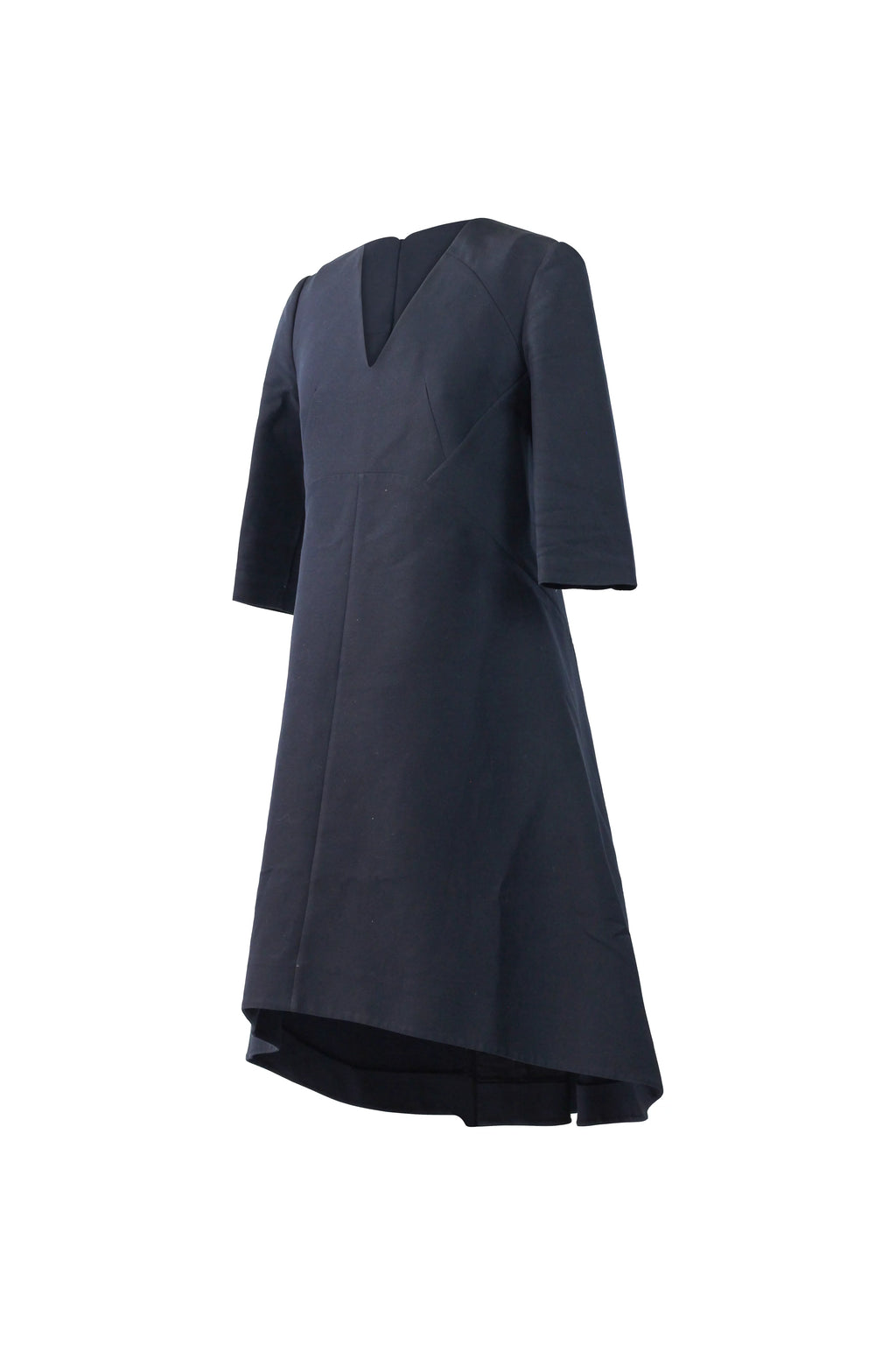 Navy A-Line Midi Dress