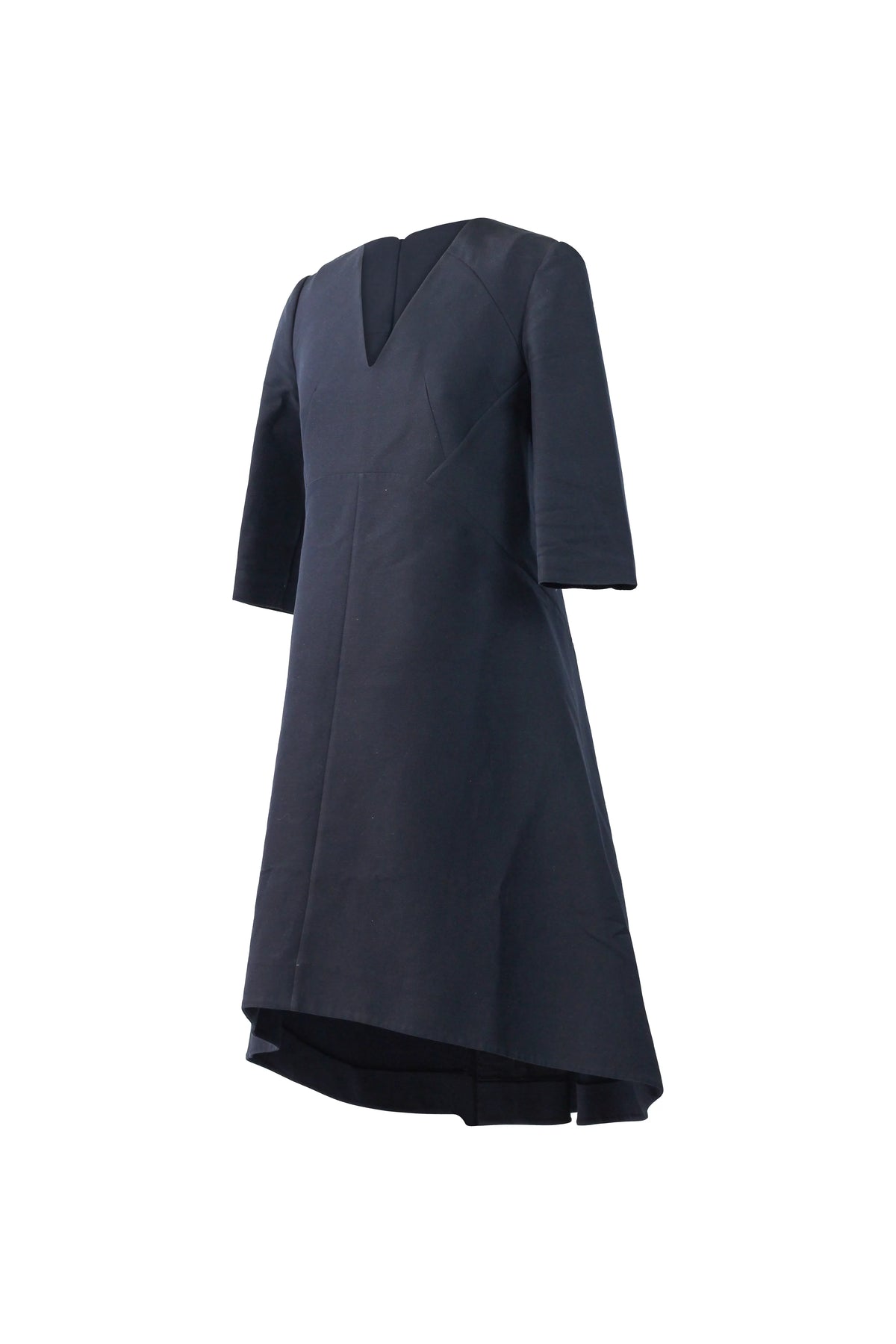 Navy A-Line Midi Dress