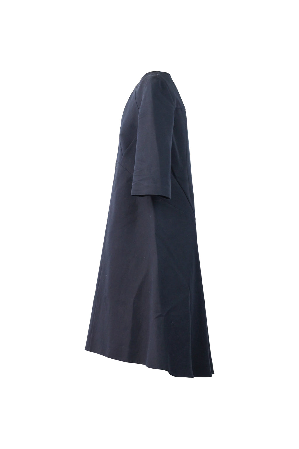 Navy A-Line Midi Dress