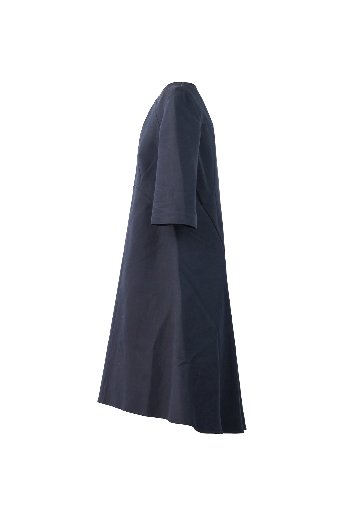 Navy A-Line Midi Dress