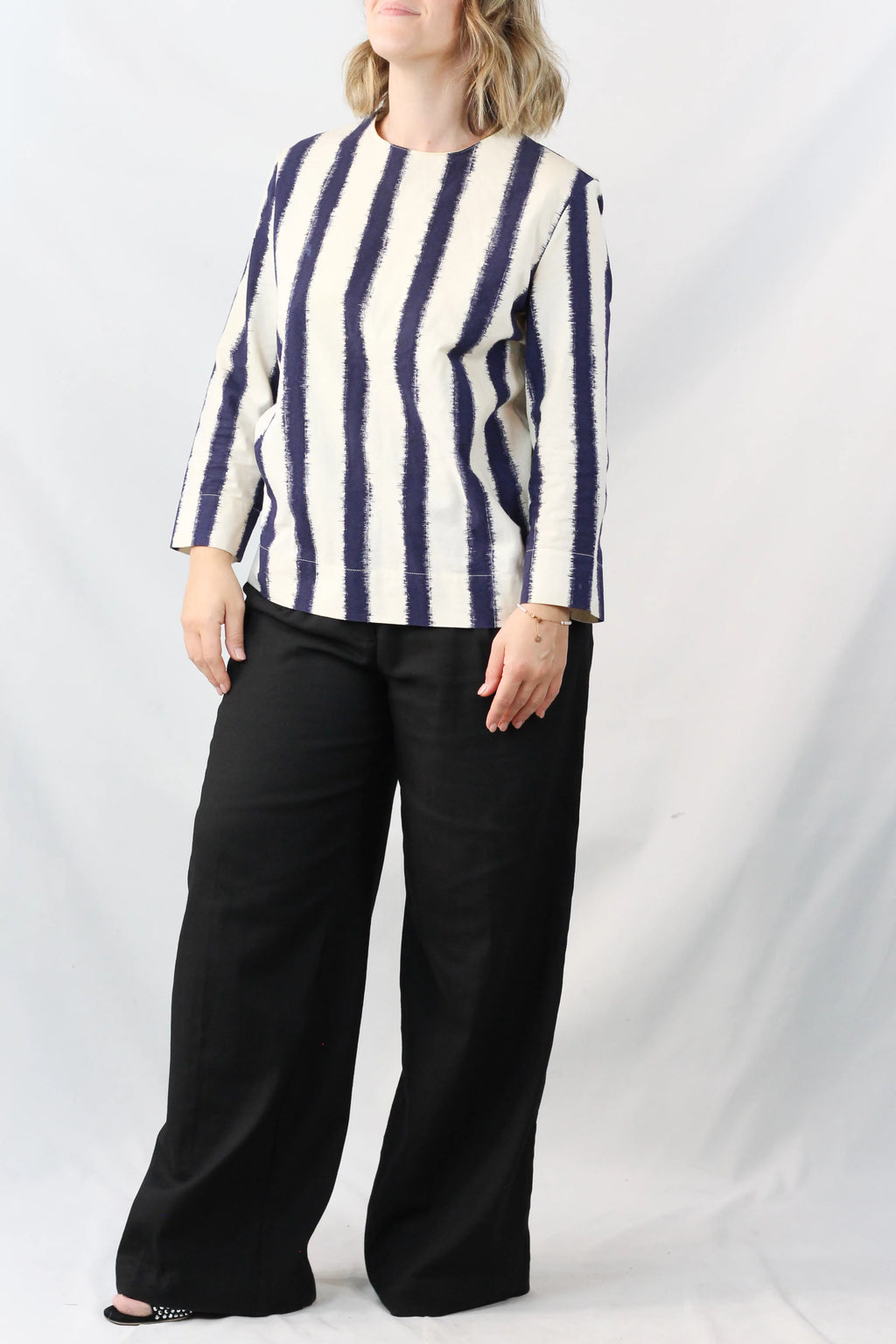 Ikat Stripe Cotton Top
