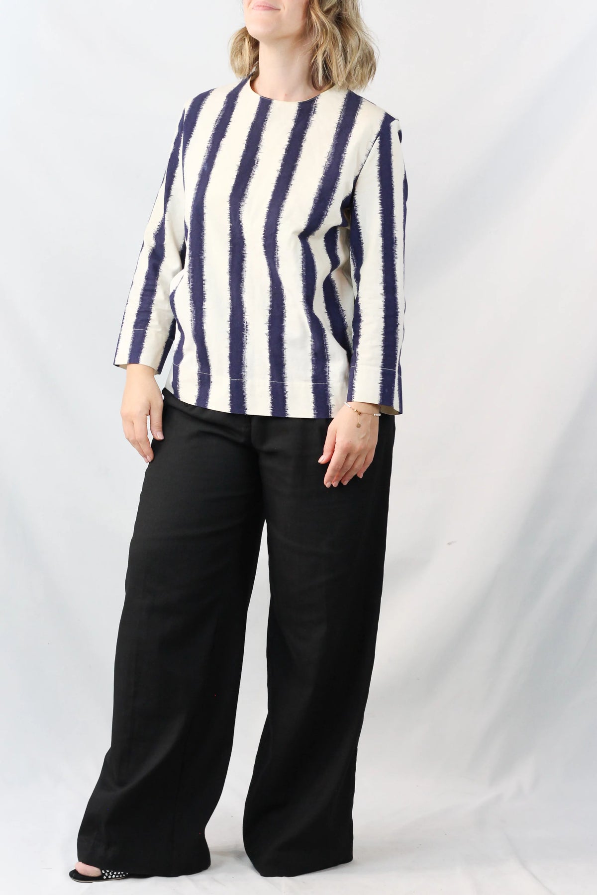 Ikat Stripe Cotton Top